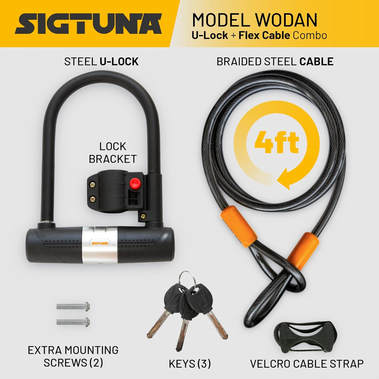 Detalle de SIGTUNA Bicycle Lock for Road and E‑Bikes
