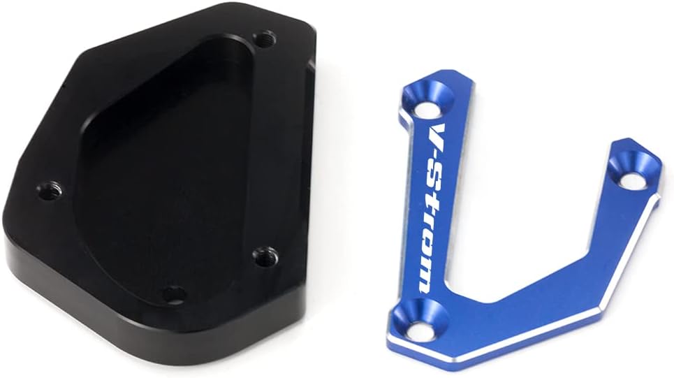 Detalle 2 de Modeer Piastra di Estensione per Cavalletto Laterale Suzuki V-Strom 650 / DL650 2004-2022 – CNC in Alluminio 6061