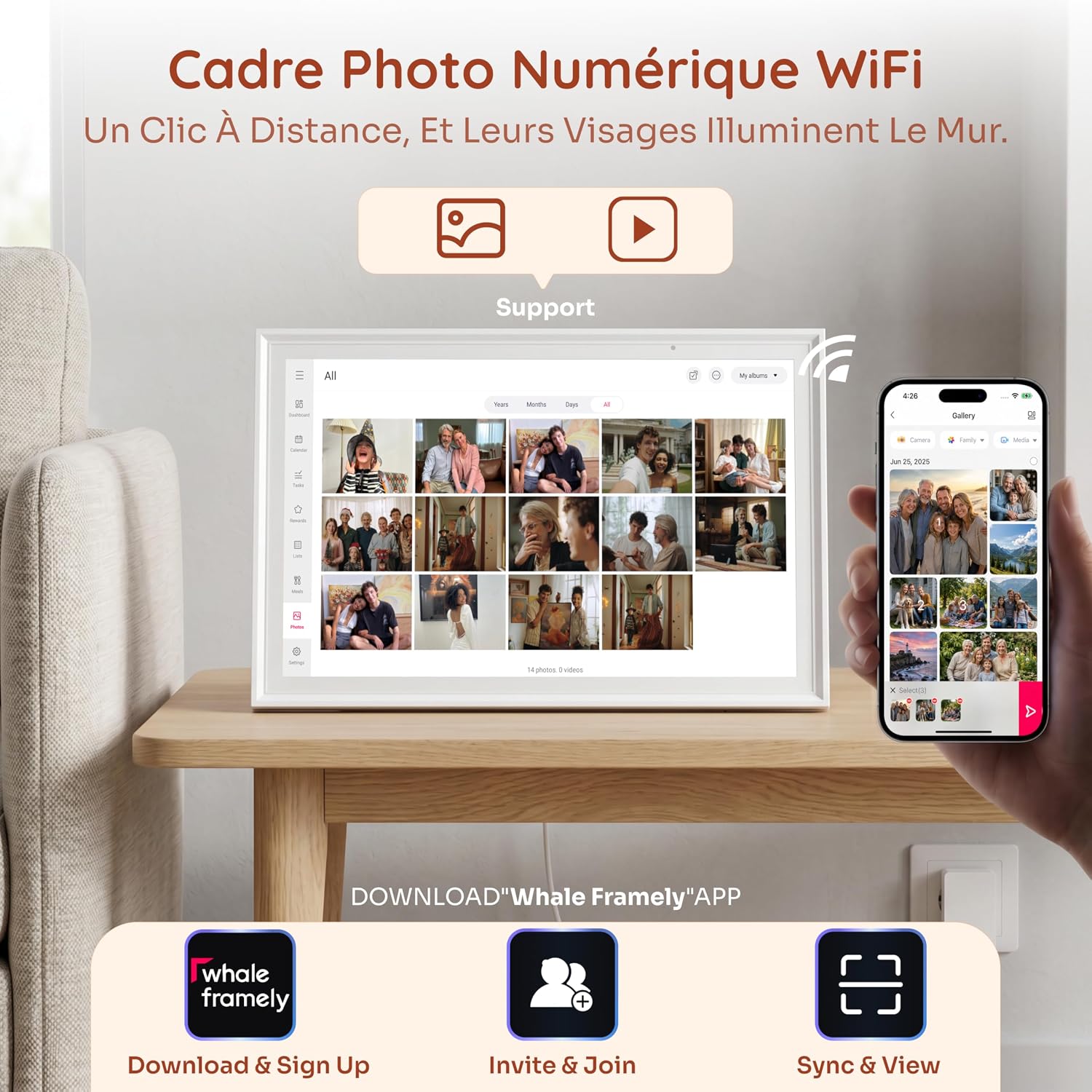 Thumbnail 6 de Ingnok 15.6in Pro Digital Calendar: Family Interactive Touchscreen