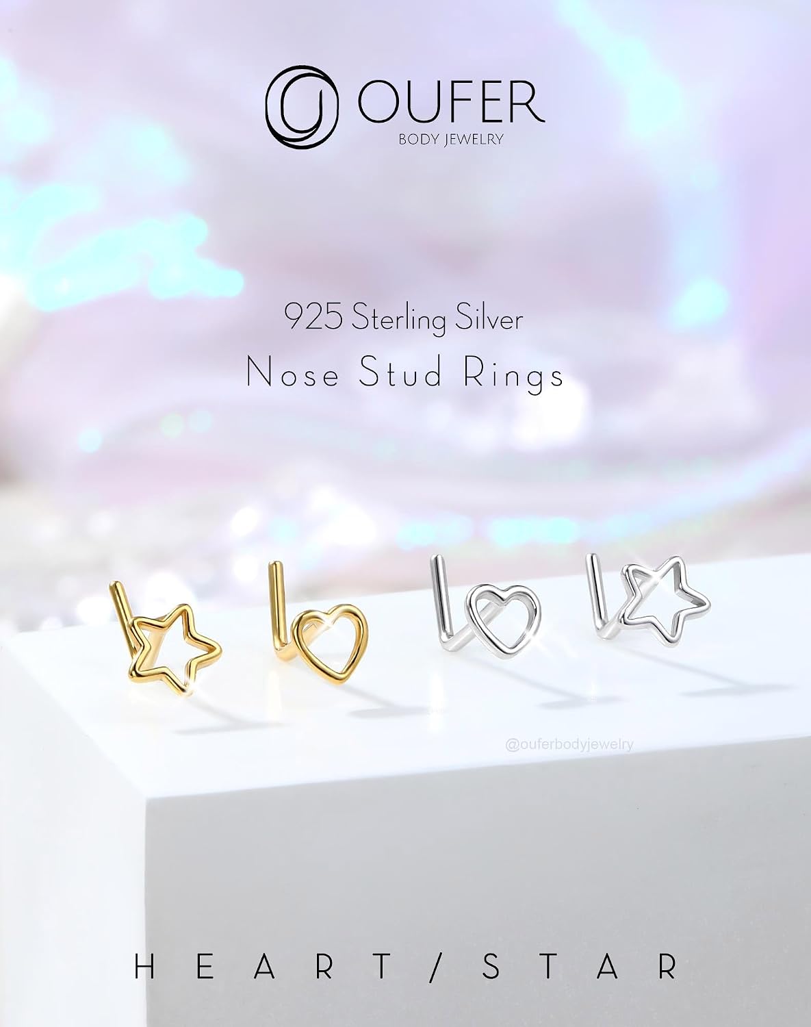 Thumbnail 6 de OUFER 20G Piercing Naso Cuore 7 mm