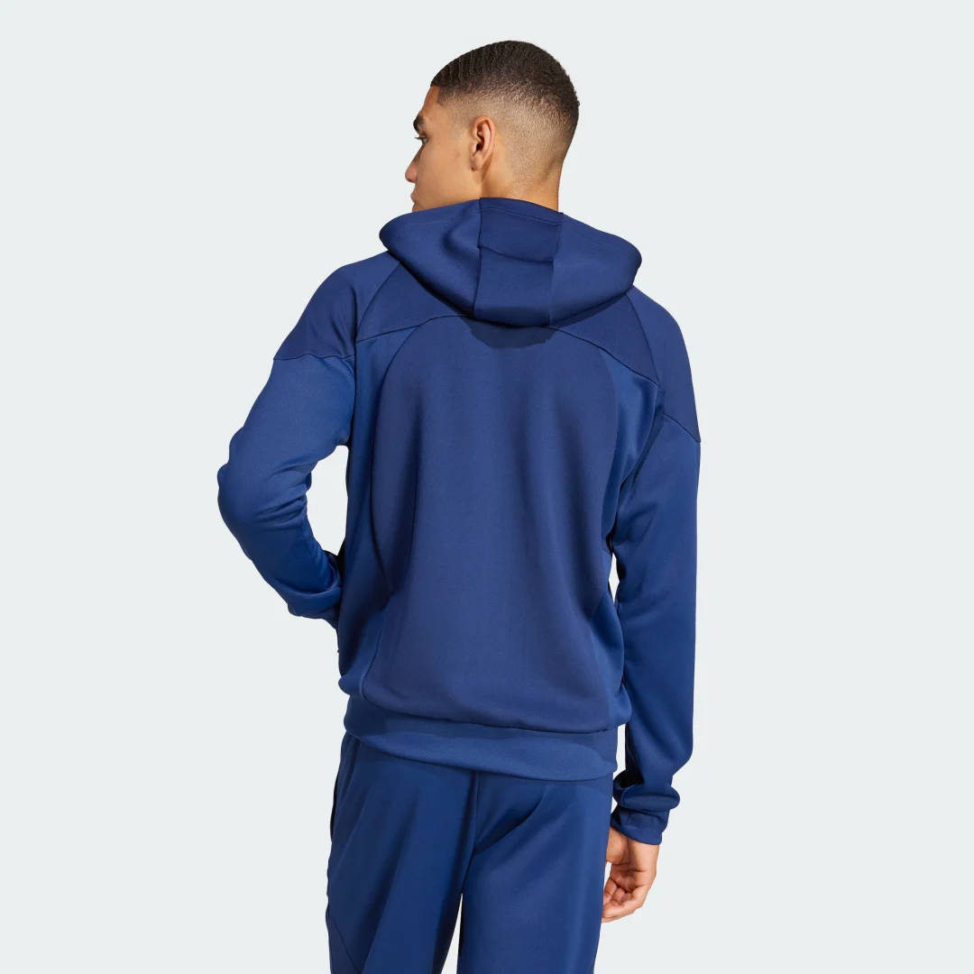 Thumbnail 1 de Chaqueta con capucha Tiro 25 de Adidas: azul y práctica para el día a día