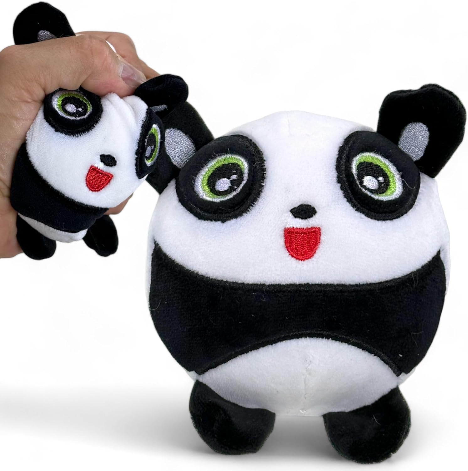 MIJOMA Kuscheliger Antistress-Squeezeball – Velvet Plüsch Panda (Ø 10 cm)