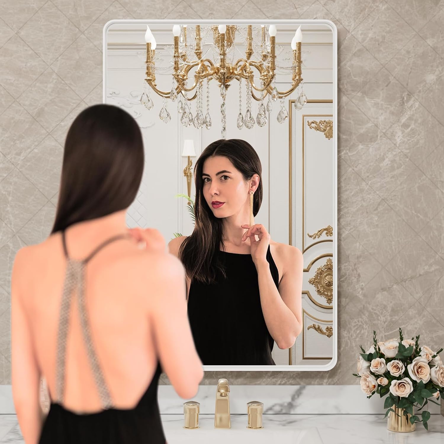 Detalle 2 de LOAAO 32 x 36 in Bathroom Vanity Mirror 🪞