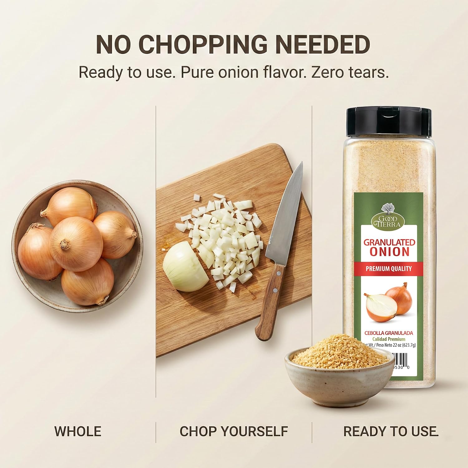 Thumbnail 4 de Good Tierra Granulated Onion, 22 oz Dehydrated Onion Seasoning