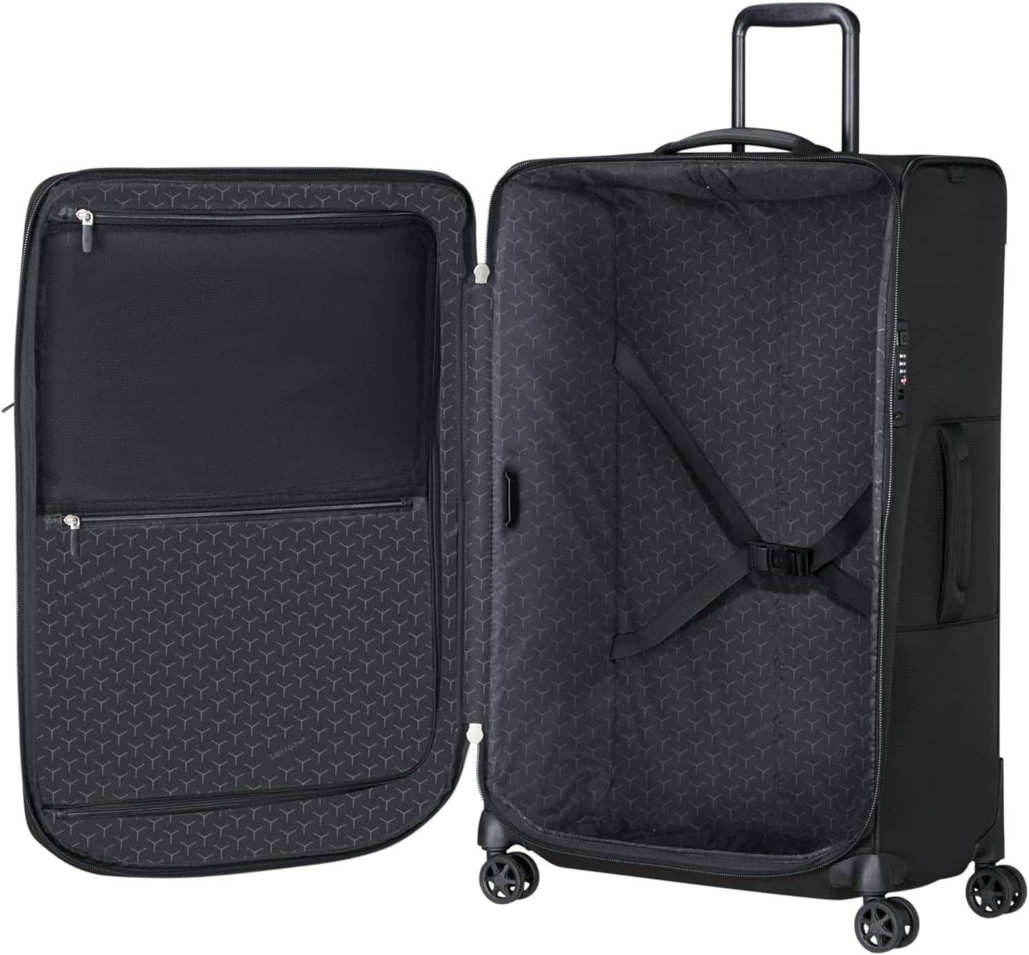 Detalle de Samsonite Spark SNG Eco - Valise Souple 79 cm Extensible, 4 Roues, TSA, Noir