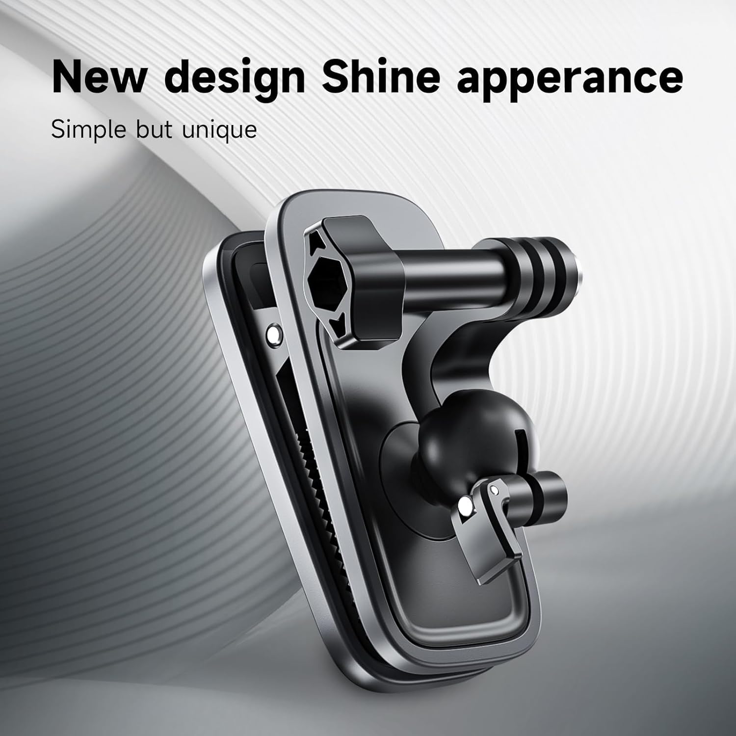 Detalle de TELESIN Backpack Shoulder Strap Clip Mount for GoPro & Insta360 — 360° Rotation and Quick Release Clamp