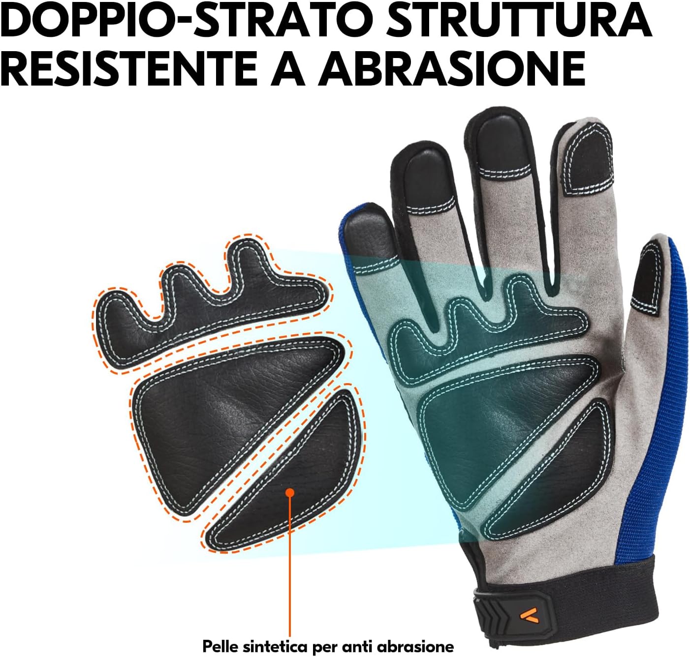 Detalle de Vgo... Guanti Lavoro Touchscreen: protezione, comfort e praticità per edilizia, logistica e meccanica