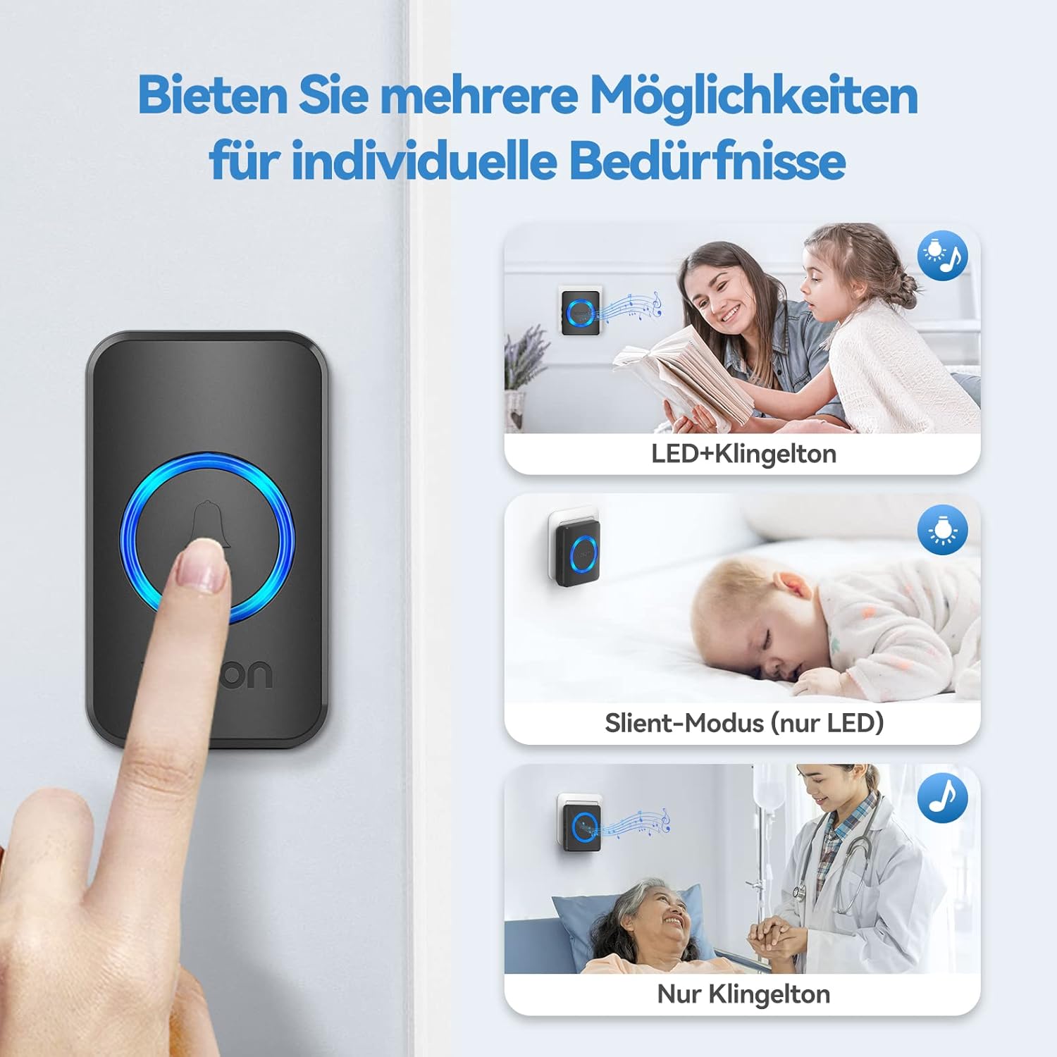 Thumbnail 2 de VOXON Funkklingel 400 m Reichweite – Türgong