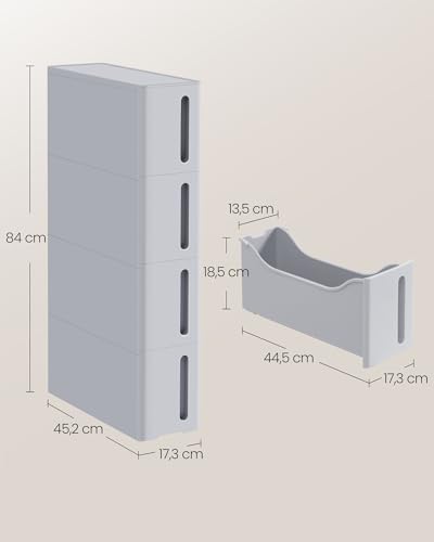 Thumbnail 1 de SONGMICS Carrito Estrecho con 4 Cajones y Ruedas 🏡