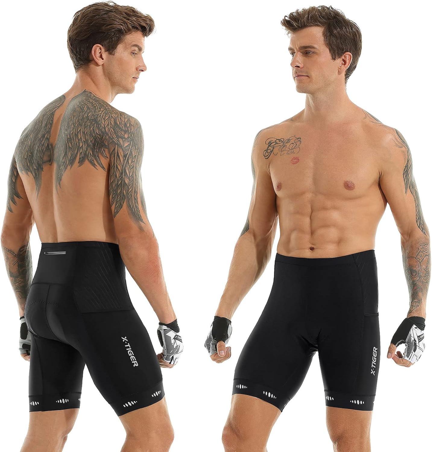 Thumbnail 1 de X-TIGER Radlerhose Herren mit 5D Sitzpolster – atmungsaktiv, schnelltrocknend & mit 3 Taschen