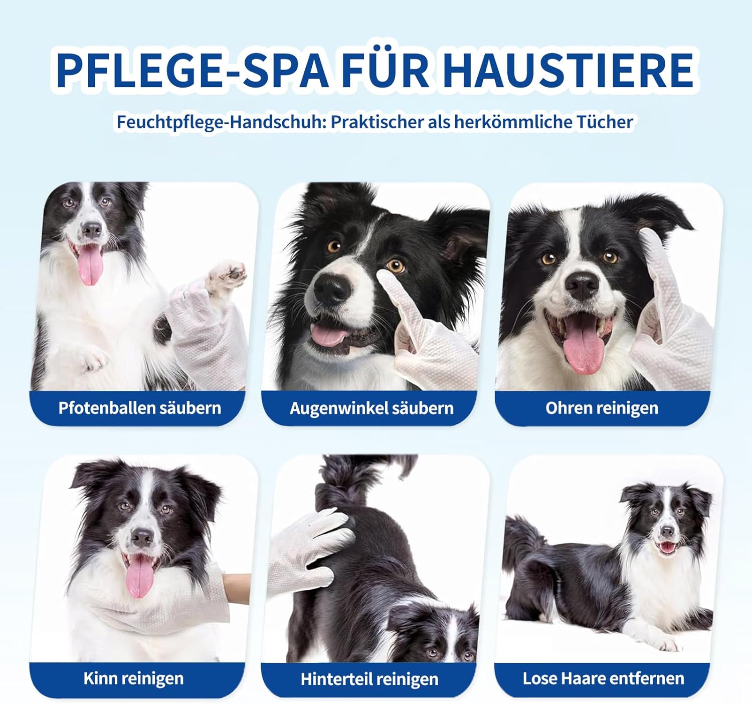 Detalle 2 de Petclear Fellpflegetücher Desodorierend für Hunde & Katzen