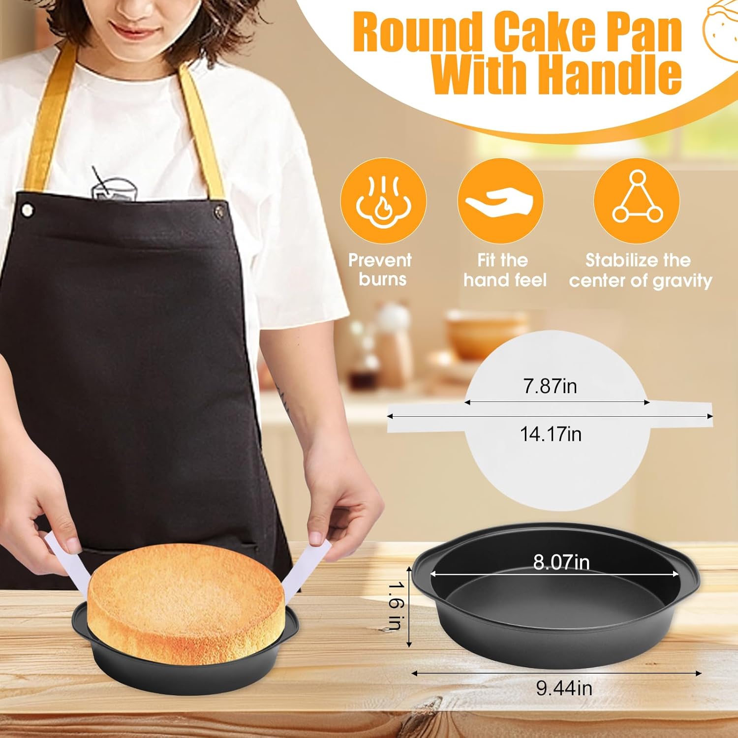 Thumbnail 1 de tutikuki 8" Round Cake Pan 3pcs 🎂
