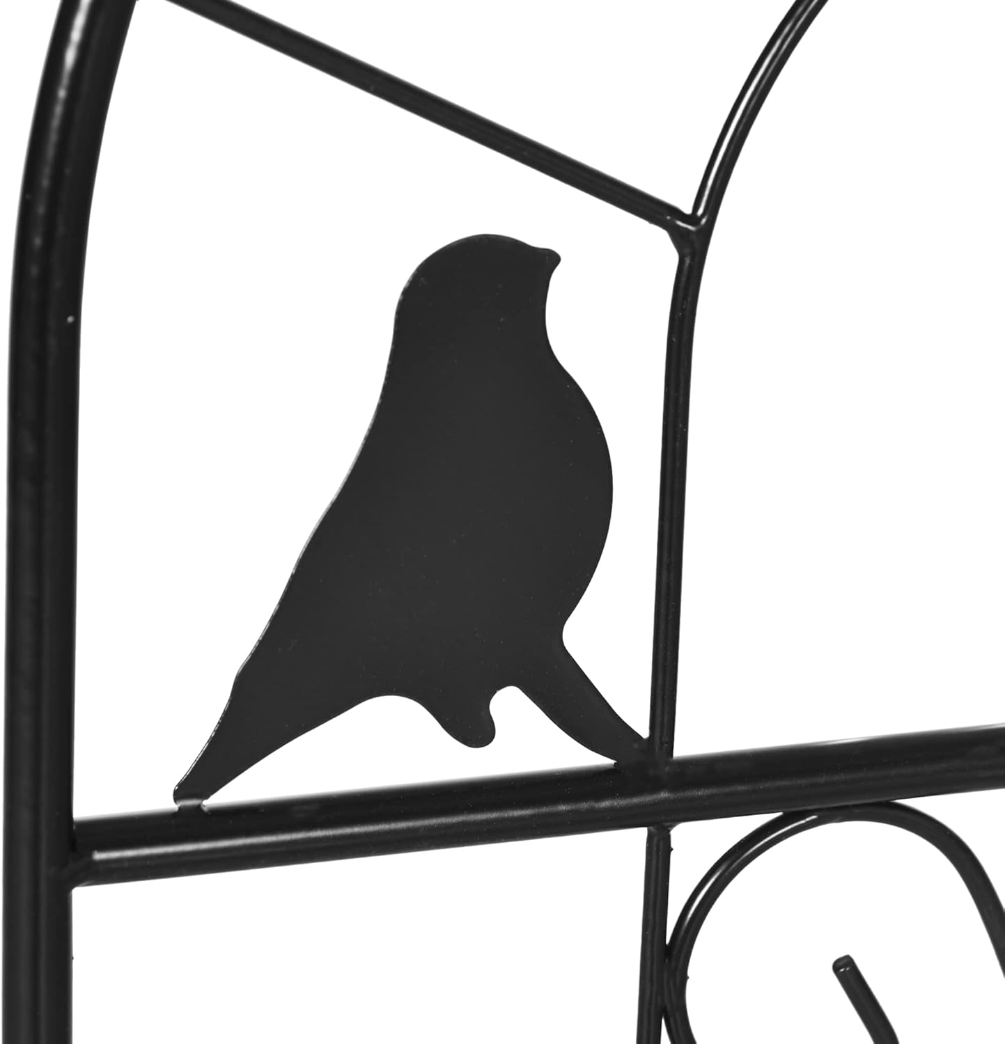 Detalle de Outsunny Treillis de Jardin Lot de 2 en métal 38 x 98 cm – Noir