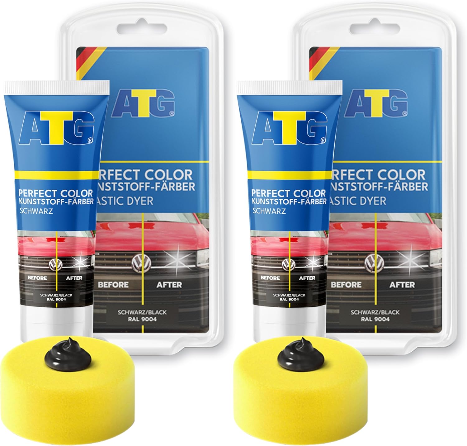 ATG Kunststofffarbe Schwarz 2er Set 2×70 g 🎨