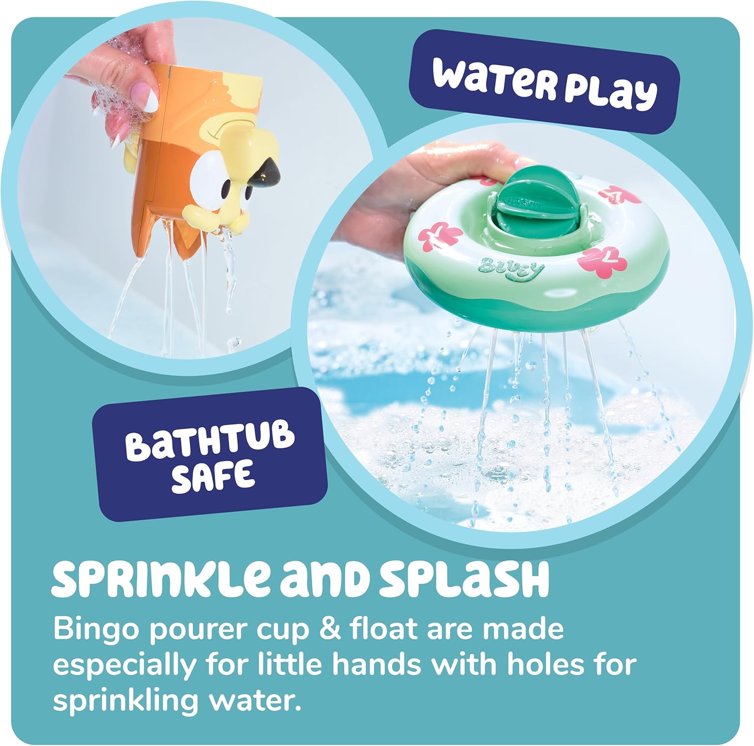Thumbnail 3 de Tomy Toomies Bouées de Bain Bingo (Bluey) – jouet verseur avec roue à eau pour bébé dès 18 mois