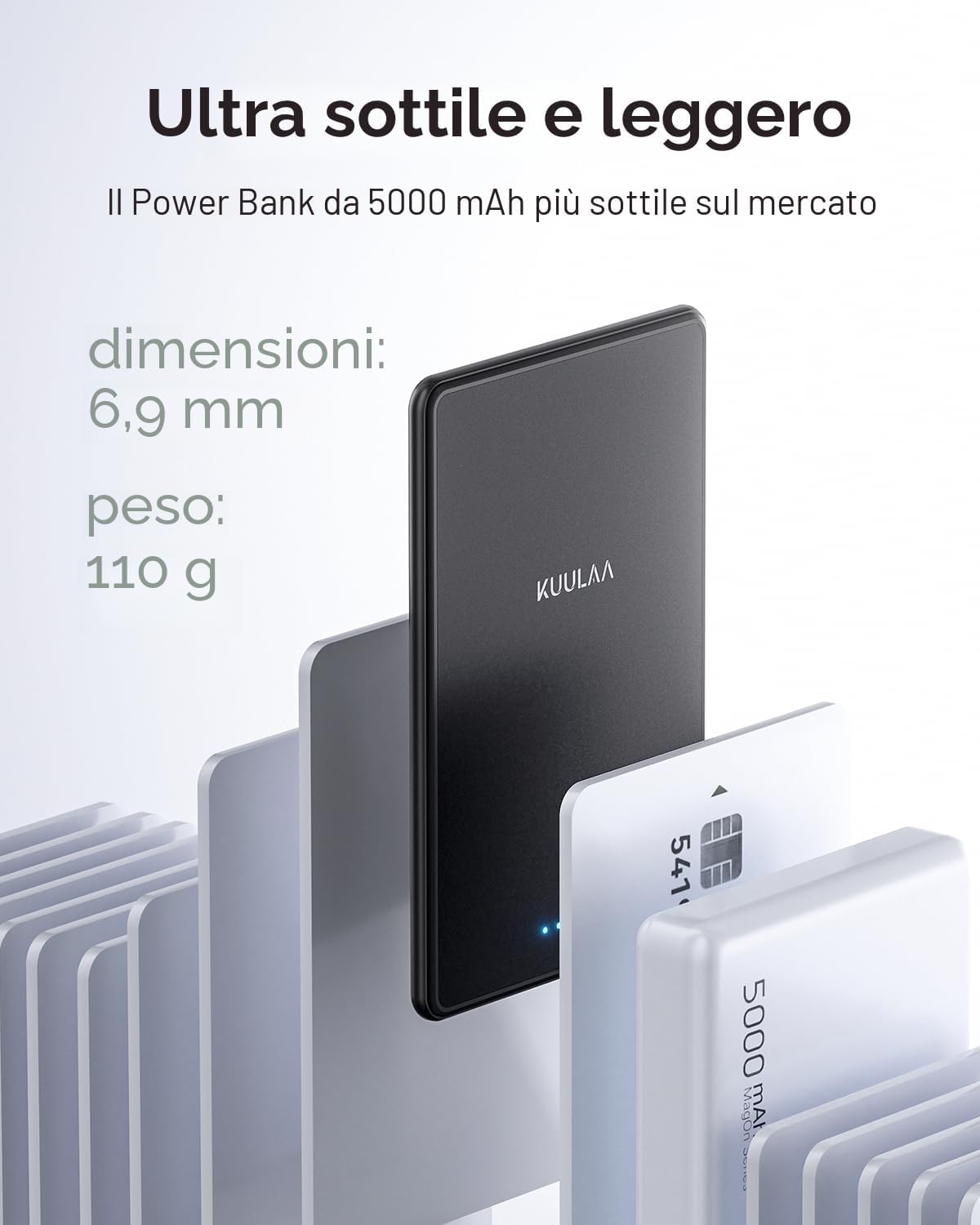 Thumbnail 6 de Kuulaa Power Bank Ultra Slim MagSafe 5000 mAh: ricarica magnetica leggera e veloce per iPhone