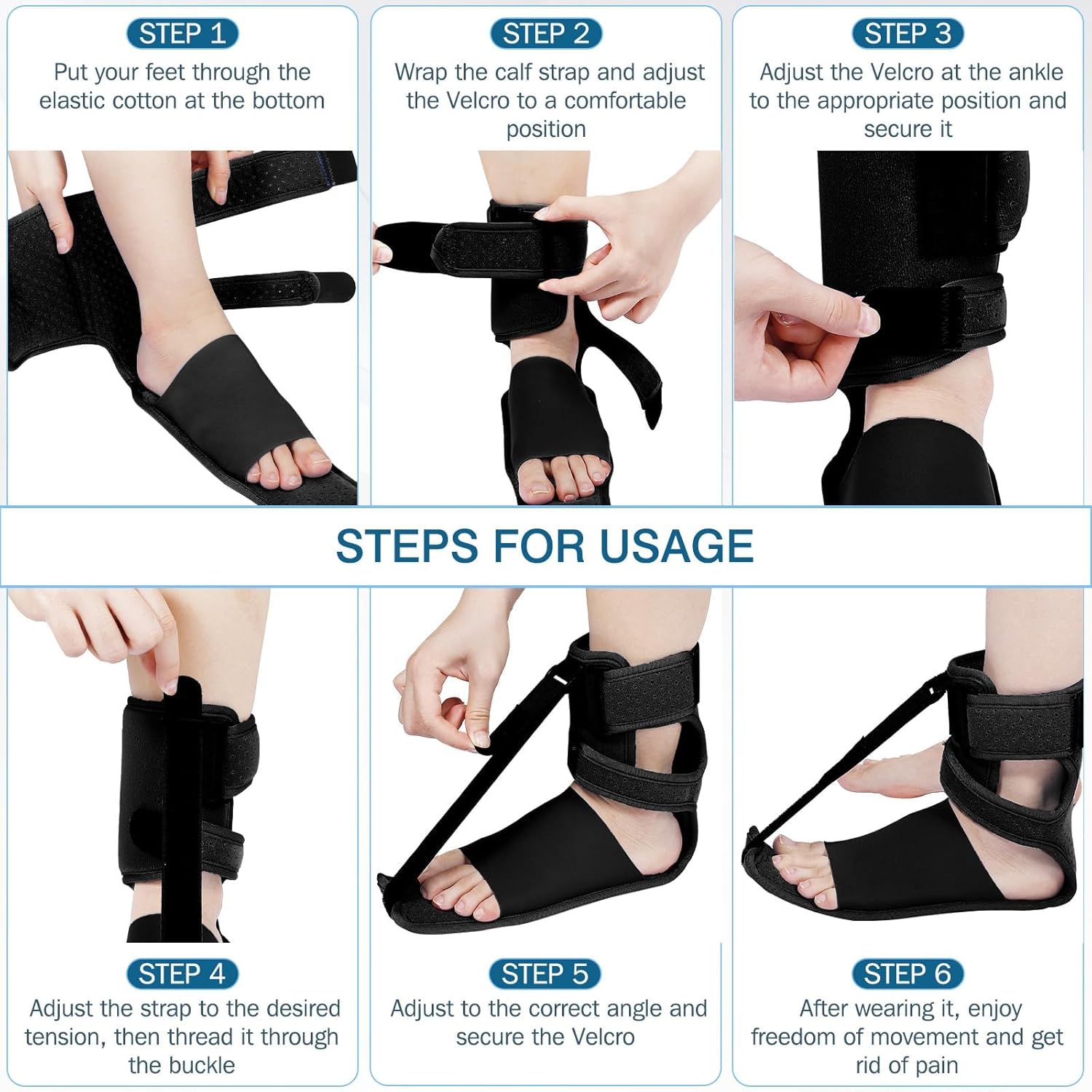 Thumbnail 5 de KTSAY Upgrade Plantar Fasciitis Night Splint & Relief Brace with Adjustable Straps
