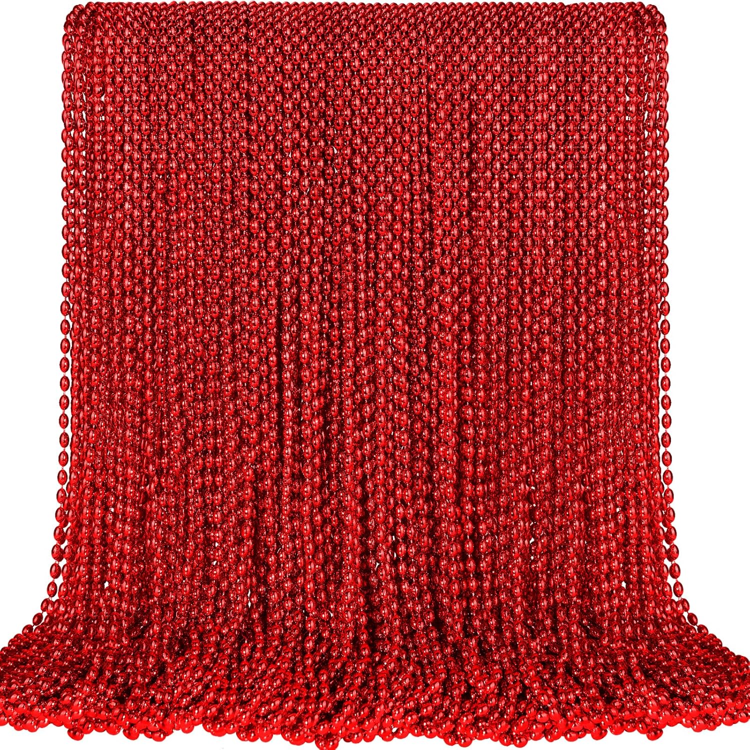 Thumbnail 6 de 100 PCS Blue Bead Necklace Set for Mardi Gras, 4th of July & Themed Parties (33" total)