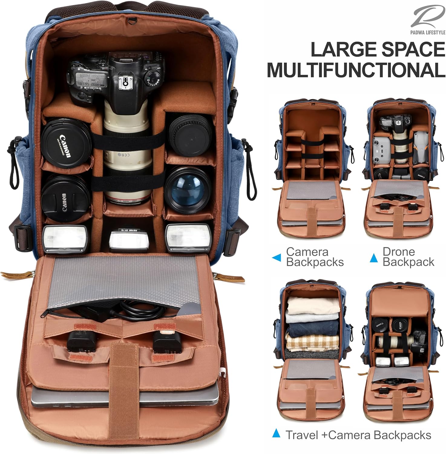 Detalle de Padwa Lifestyle Kamerarucksack 16 Zoll