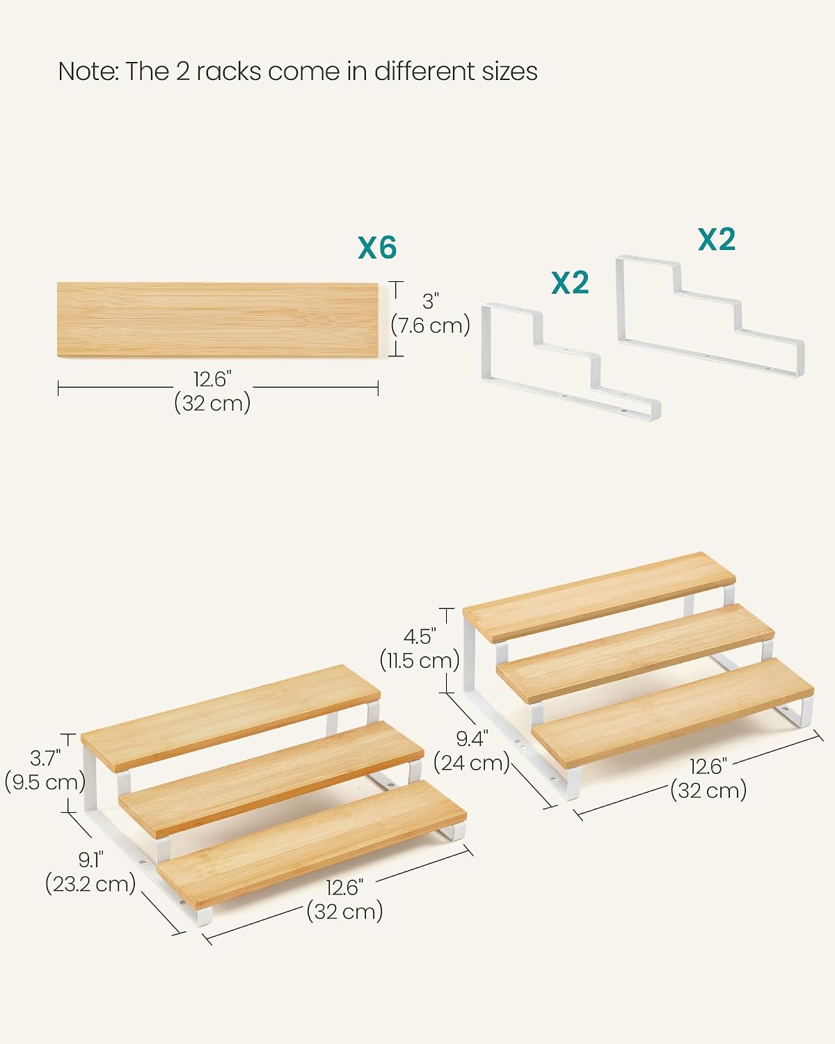Thumbnail 5 de SONGMICS Spice Rack 3-Tier set