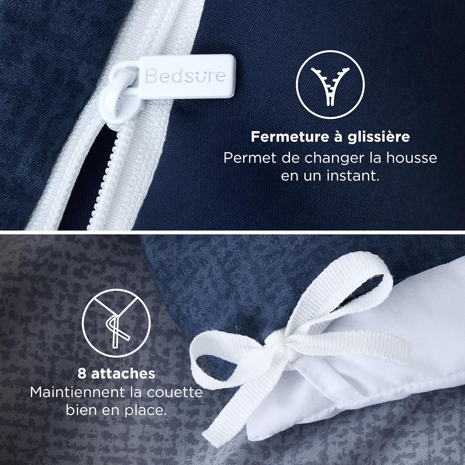 Detalle 2 de Bedsure housse de couette 140x200