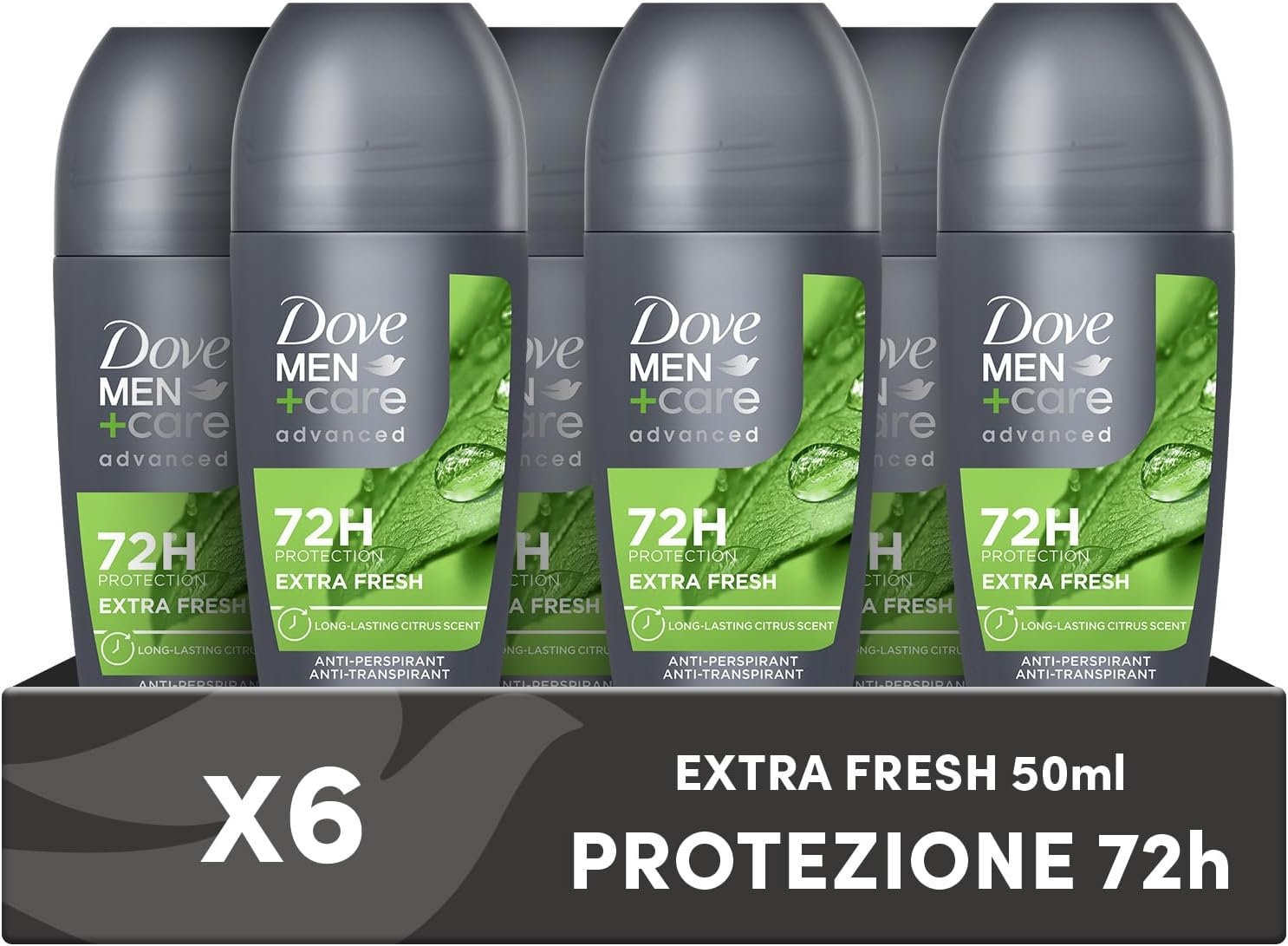 Thumbnail 6 de DOVE MEN+CARE Deodorante Roll On Advanced Care Invisible Dry 6x50 ml — protezione antitraspirante senza alcol