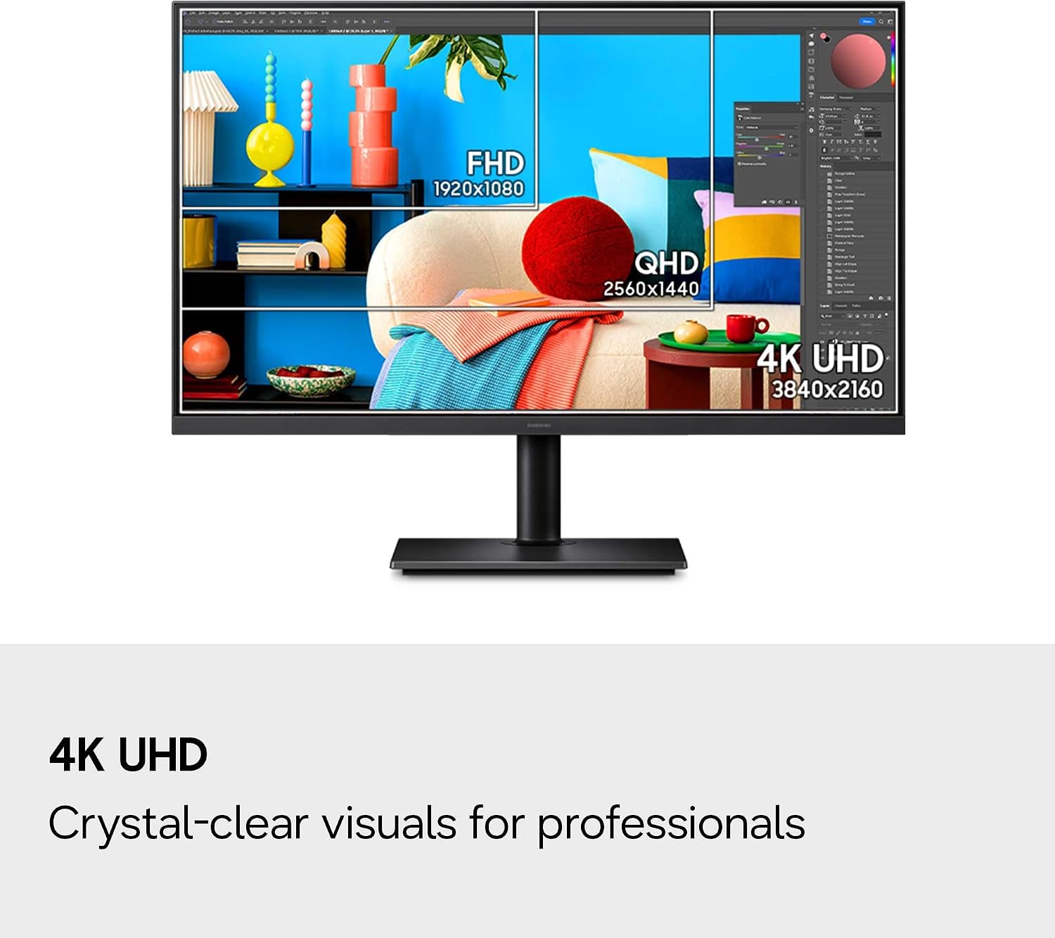 Detalle 2 de Samsung 32" ViewFinity S8 (S80UH): 4K UHD Performance with USB-C and Ergonomic Design