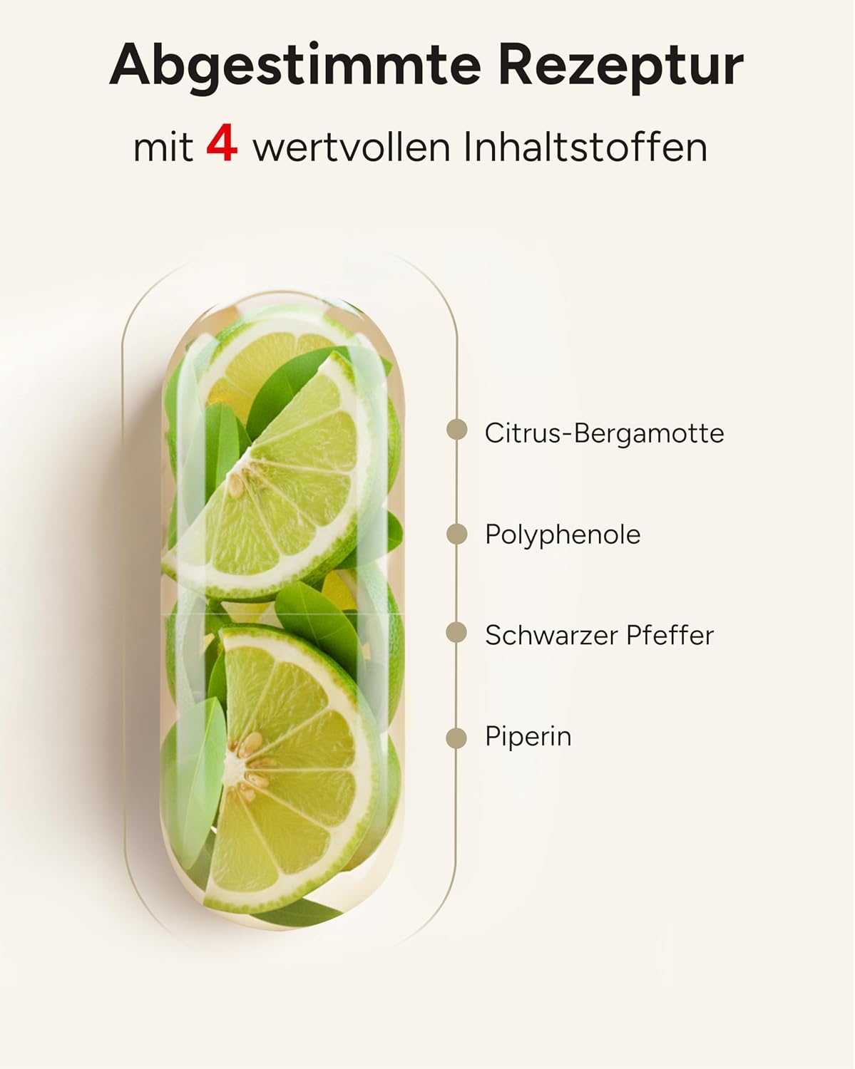 Detalle de Citrus Bergamot Kapseln (180 Stk.) – 1.500 mg Extrakt/Tag mit 50% Polyphenolen