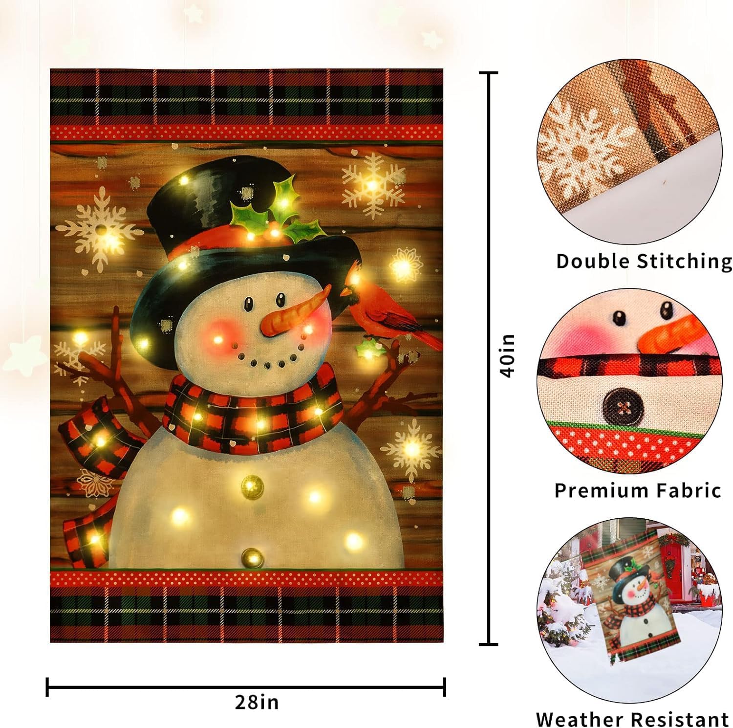 Thumbnail 4 de Christmas Garden Flag, 12 x 18 in