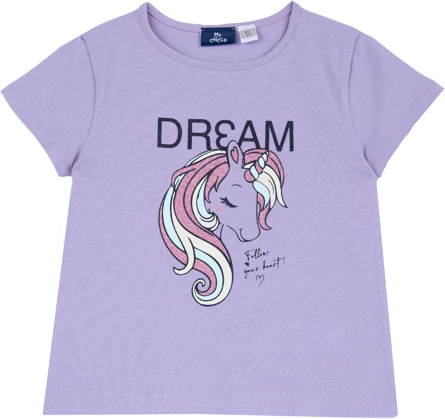 Detalle de Chicco T-shirt Fille 261 avec inscription tendance – Lot de 1