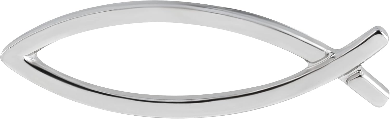 MaMeMi Anstecknadel Variantenfamilie Kreuz mit Fisch und Taube – christliches Symbol in Silberoptik