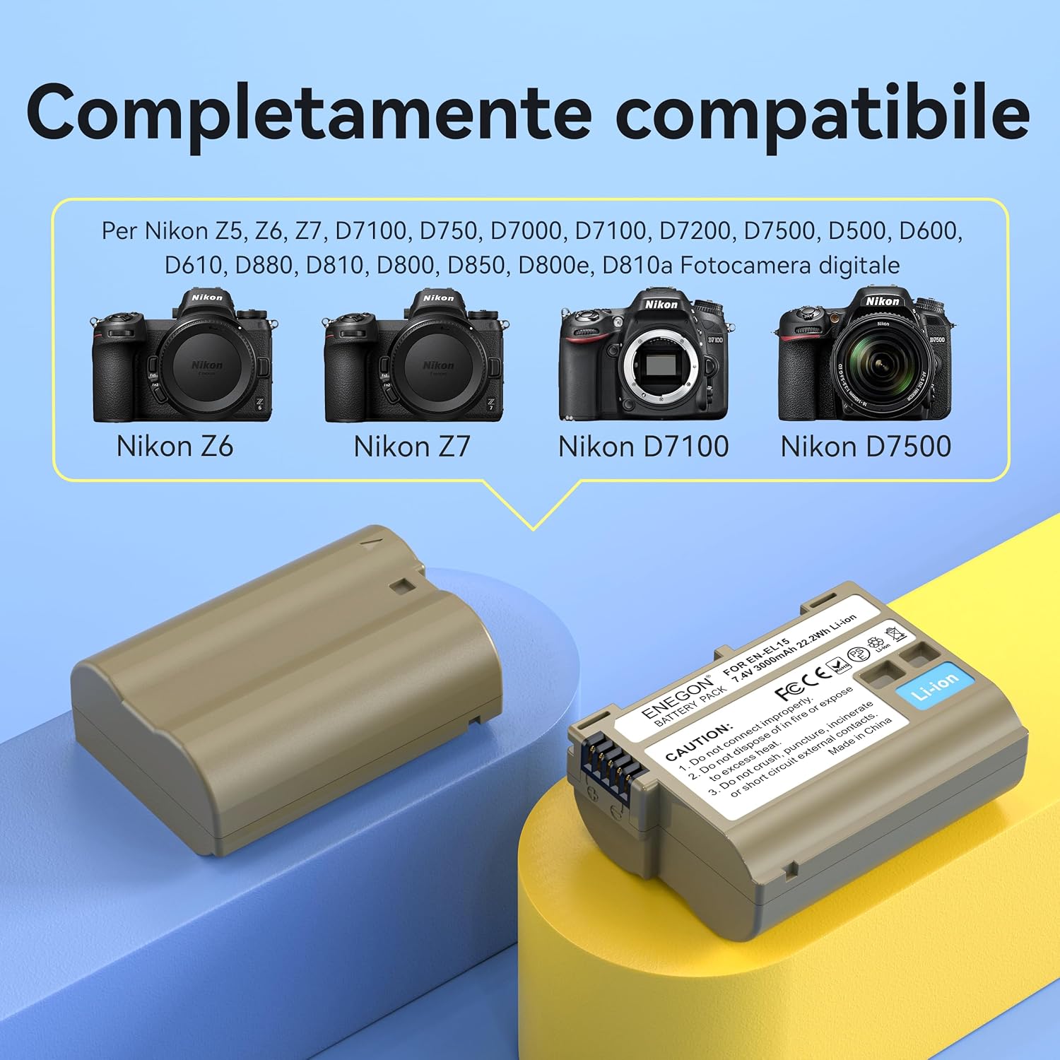 Thumbnail 1 de ENEGON EN-EL15 Caricabatterie 3000mAh