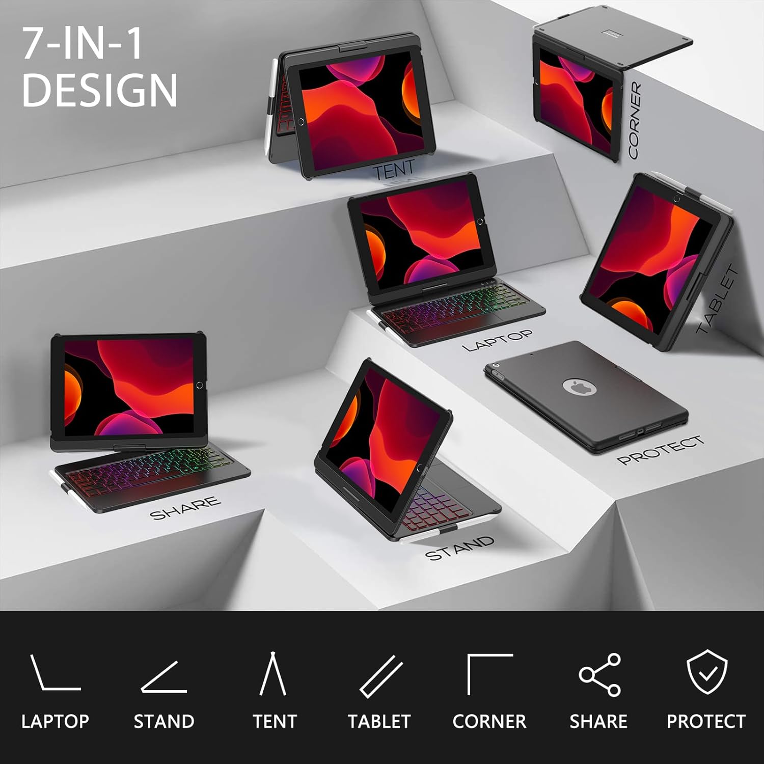 Thumbnail 4 de iPad Tastaturhülle 10.2 Zoll 9/8/7 Gen