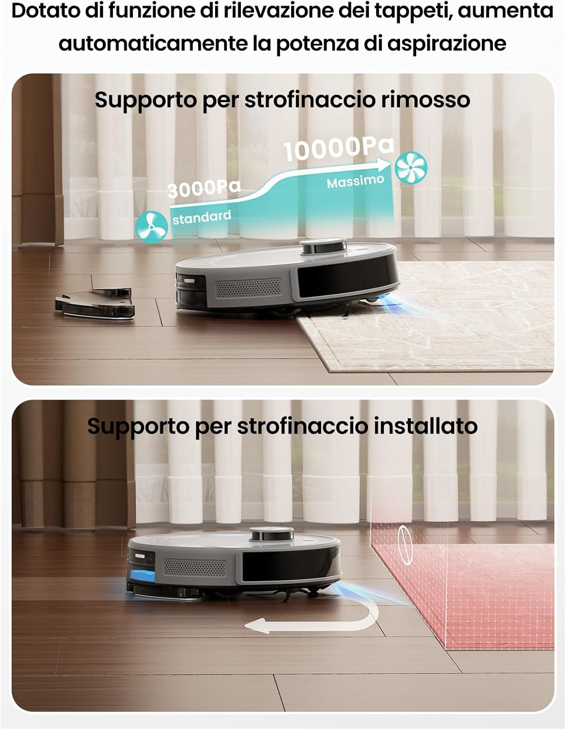 Thumbnail 6 de Lefant M2S Plus: robot aspirapolvere lavapavimenti con mappatura Laser dToF e controllo vocale
