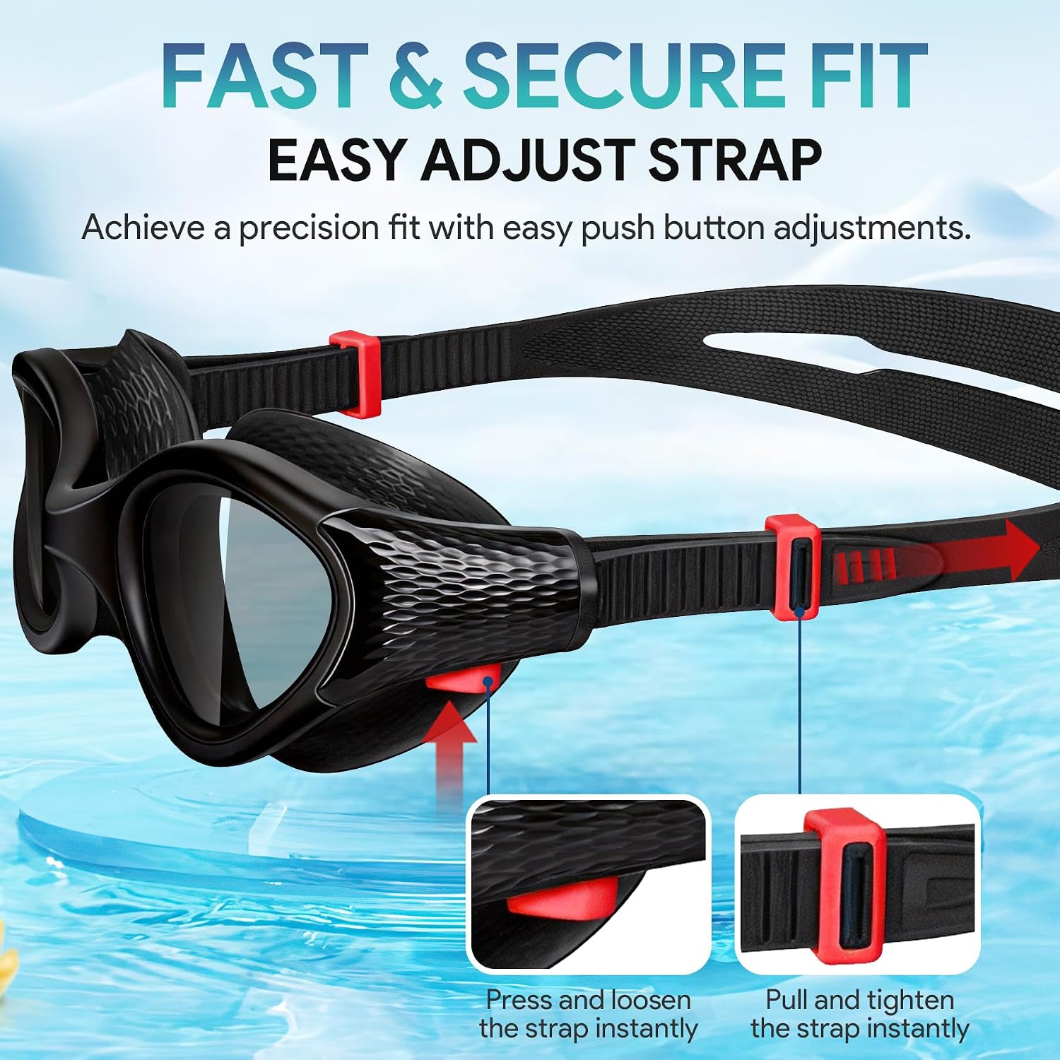Thumbnail 5 de Otionus Adult Swimming Goggles — Anti‑Fog, Anti‑UV, No Leakage with Clear Vision