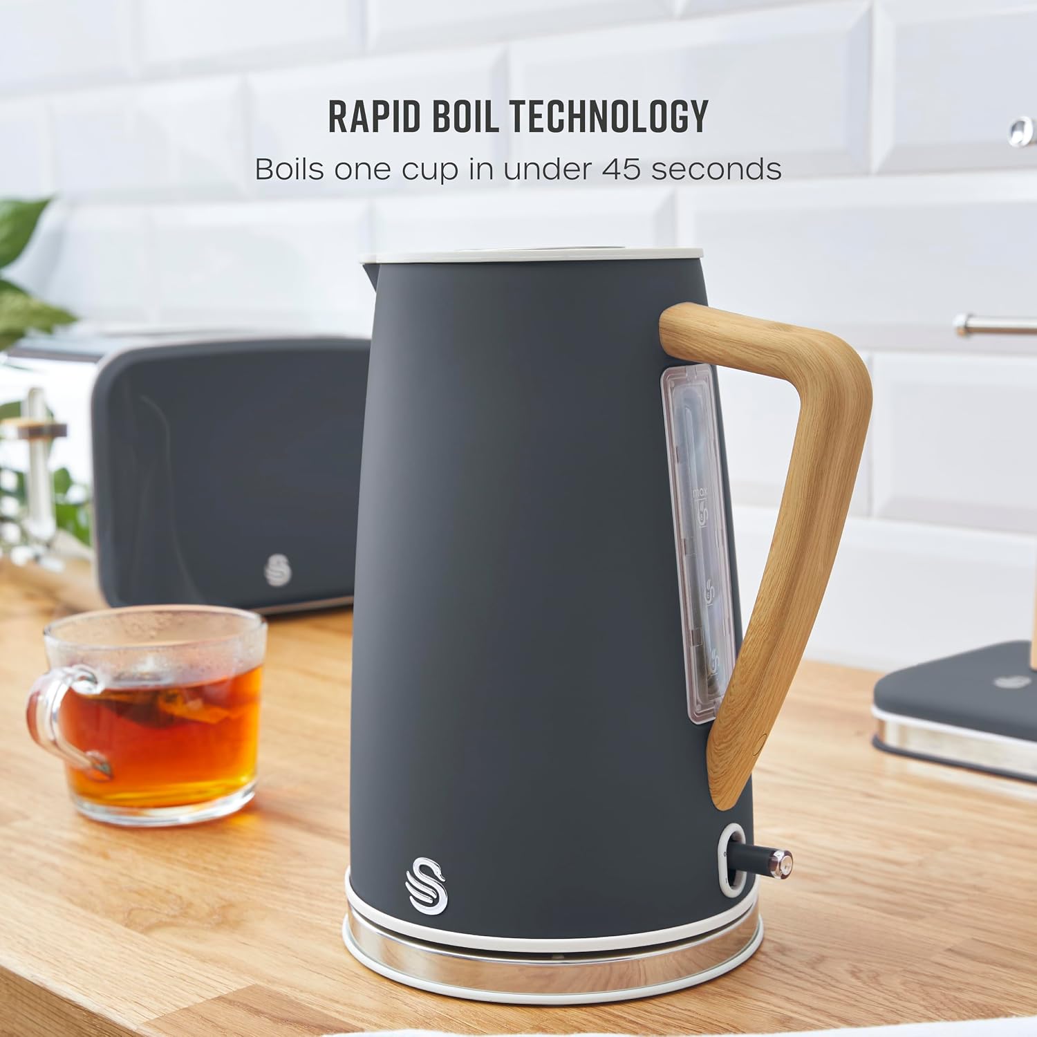 Thumbnail 2 de Swan SK14610GRYN cordless jug kettle 1.7L