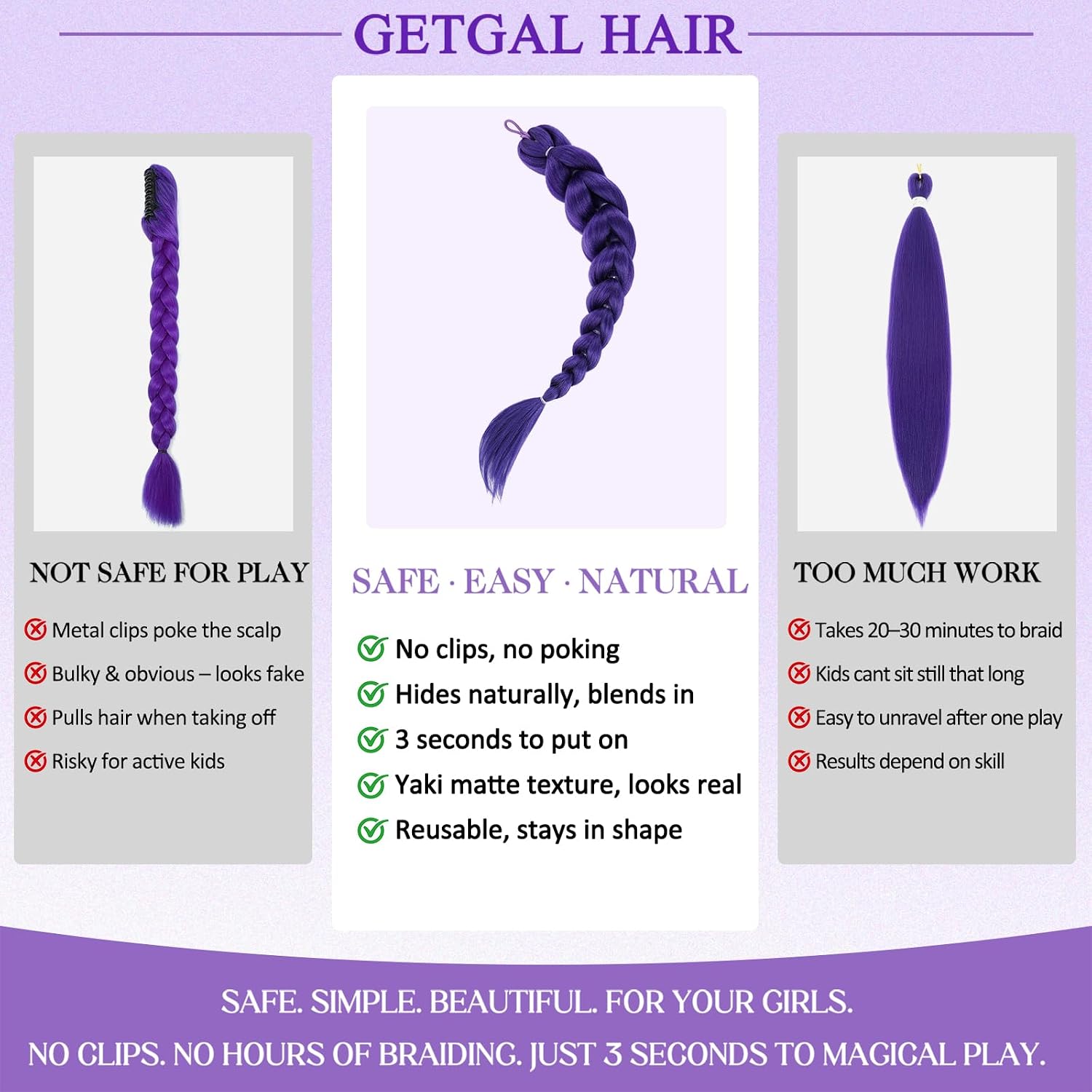 Thumbnail 6 de Getgal Braided Ponytail Extension, 30-Inch