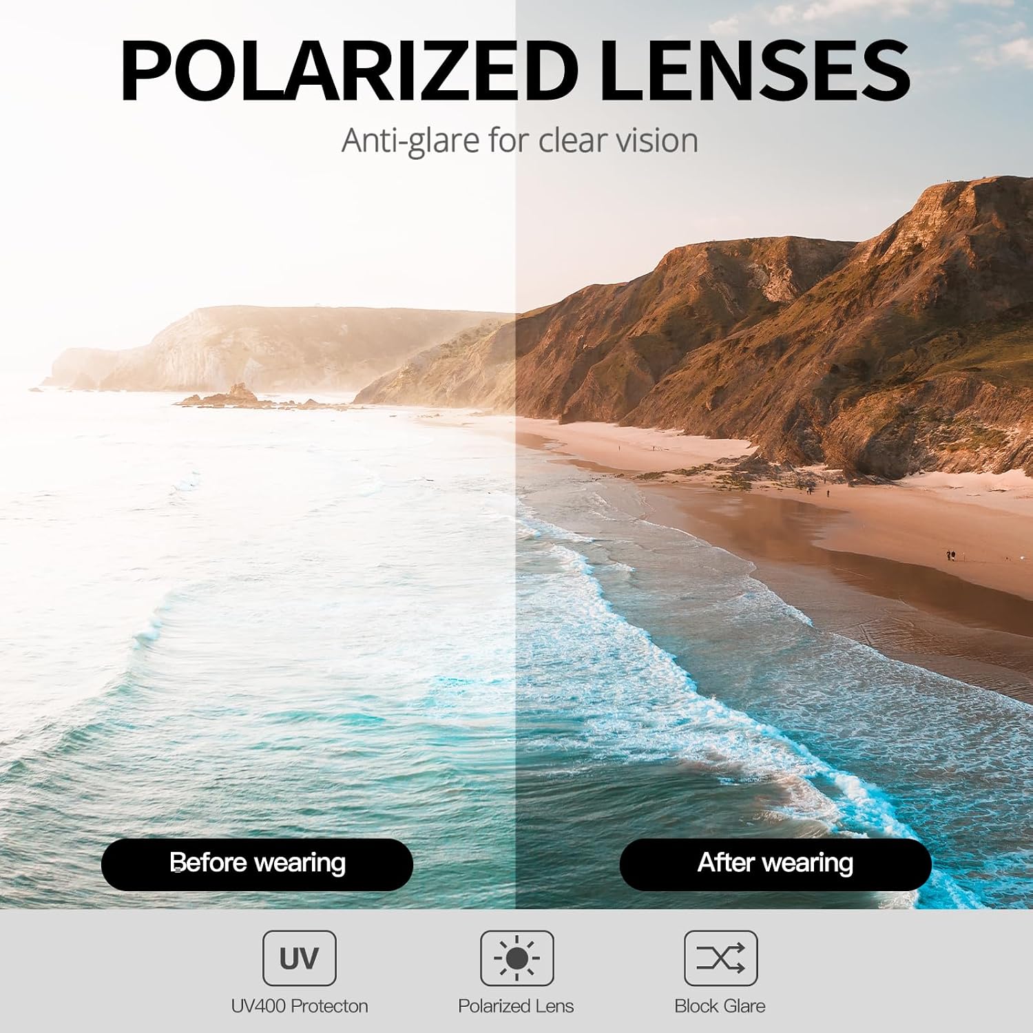 Detalle de LVIOE Womens Polarised Sunglasses with UV400 Protection
