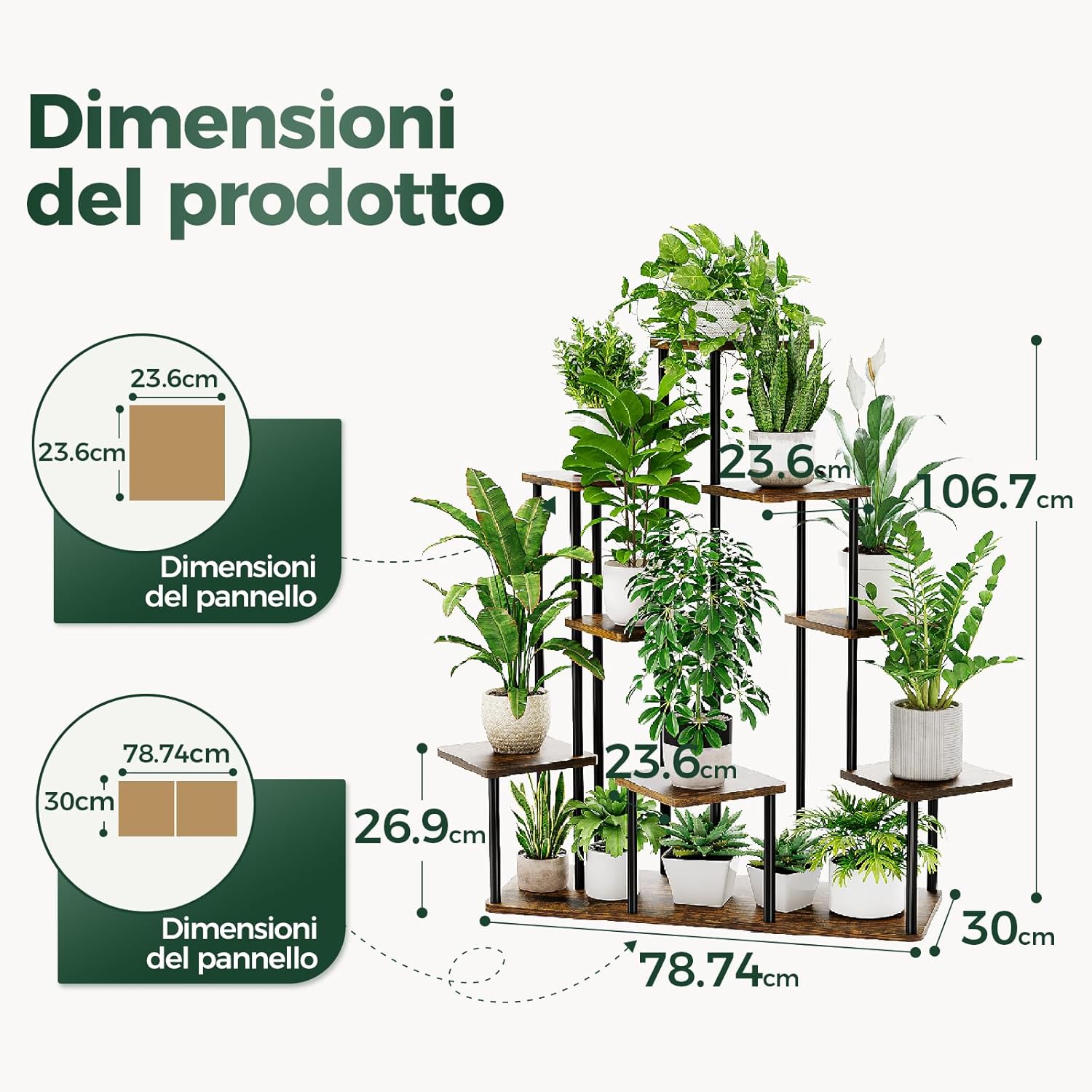 Detalle de Bamworld 9-Tier Large Indoor Plant Stand