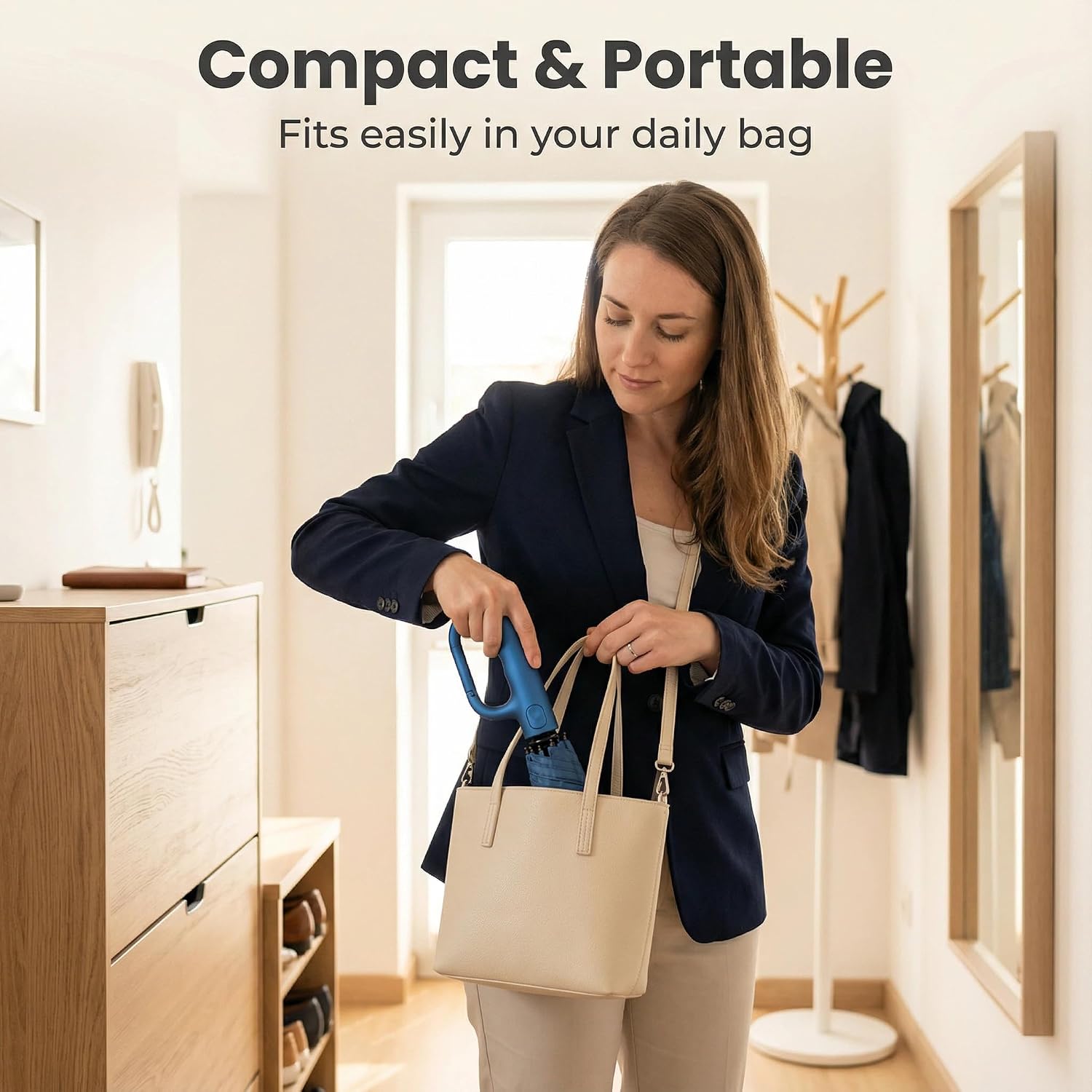 Thumbnail 6 de Compact Inverted Umbrella with Carabiner Handle 10-rib