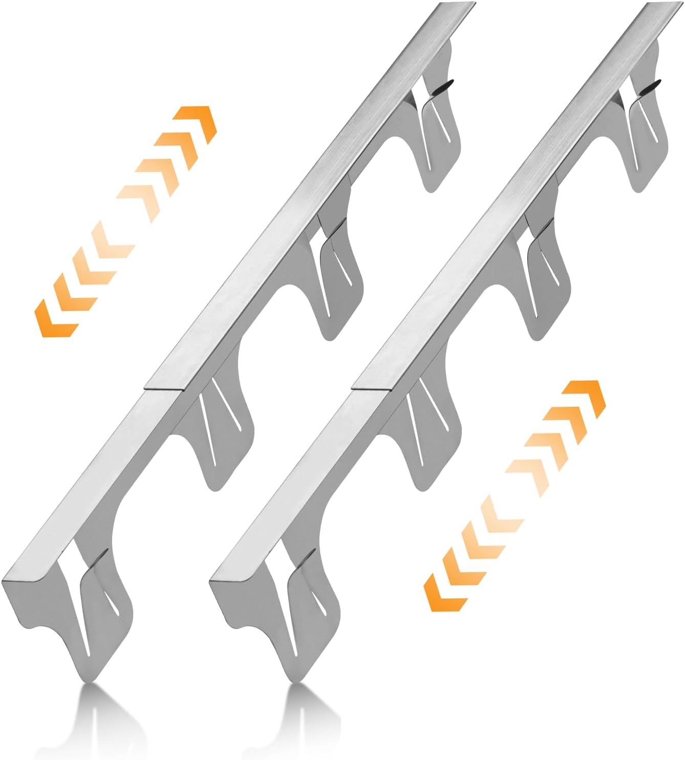 Detalle de SZJHXIN Adjustable Stove Gap Filler, 13.8–27.5-Inch, 2-Pack, Silver