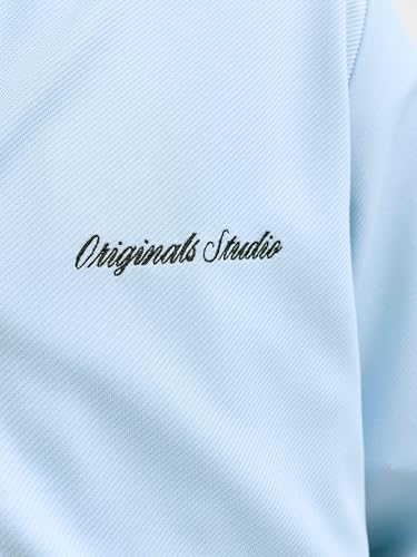 Detalle 1 de JACK & JONES Jorcotedazur, sudadera de cuello alto con cremallera y corte loose