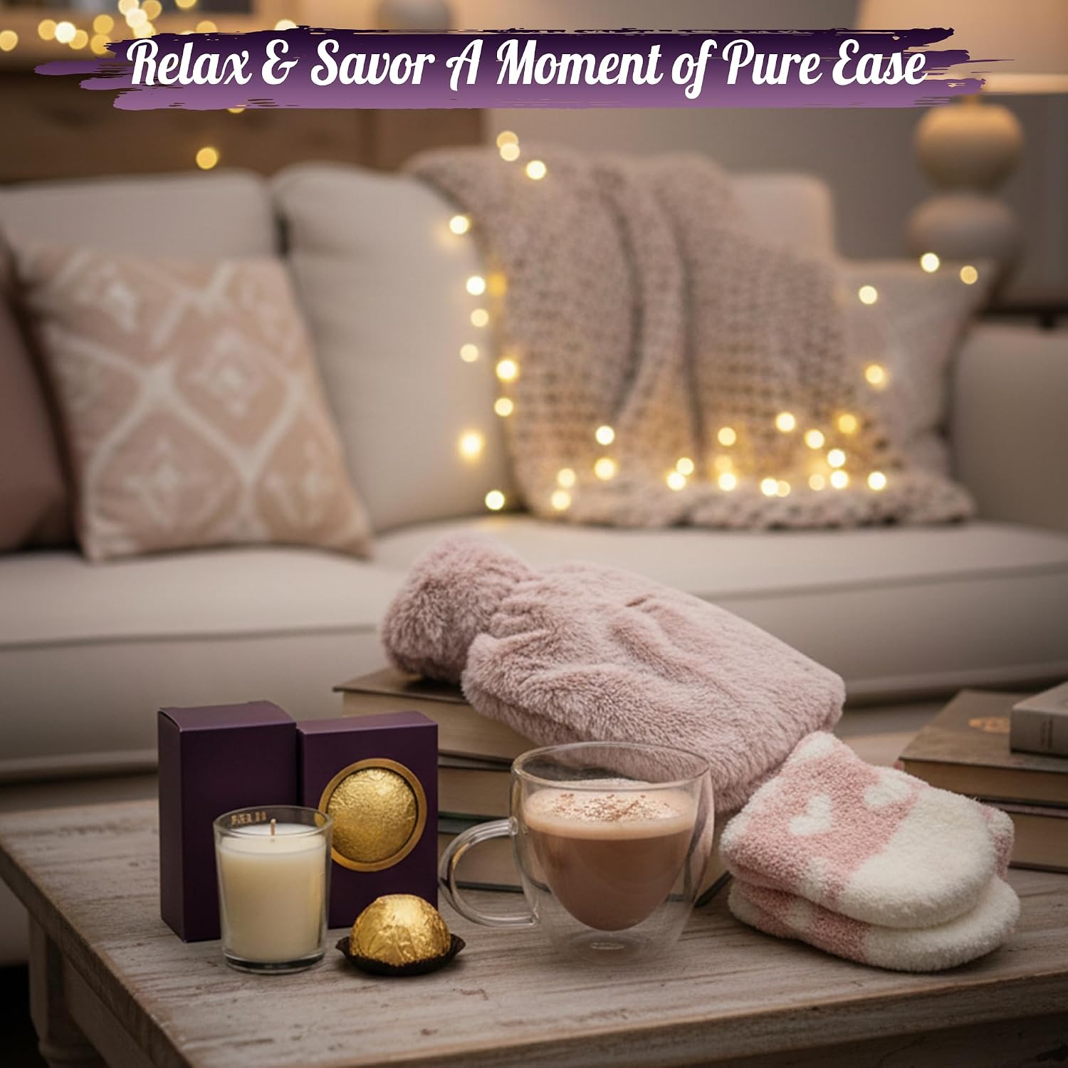 Detalle 2 de Topline Cosy Escape Gift for Her luxury hamper with hot water bottle