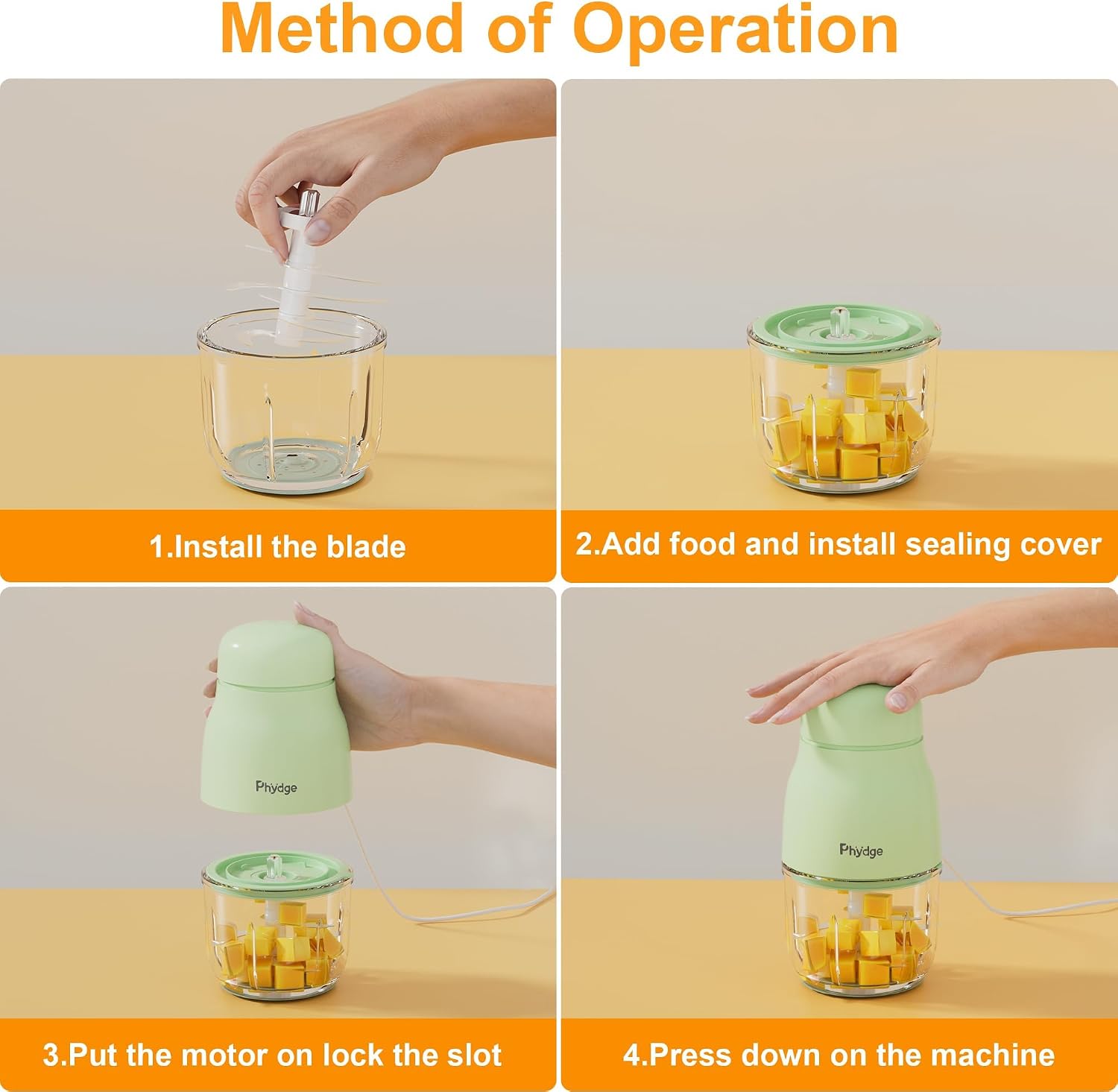 Thumbnail 6 de Phydge YM-5001 Baby Food Maker, 10 oz Glass Bowl, 230W Motor