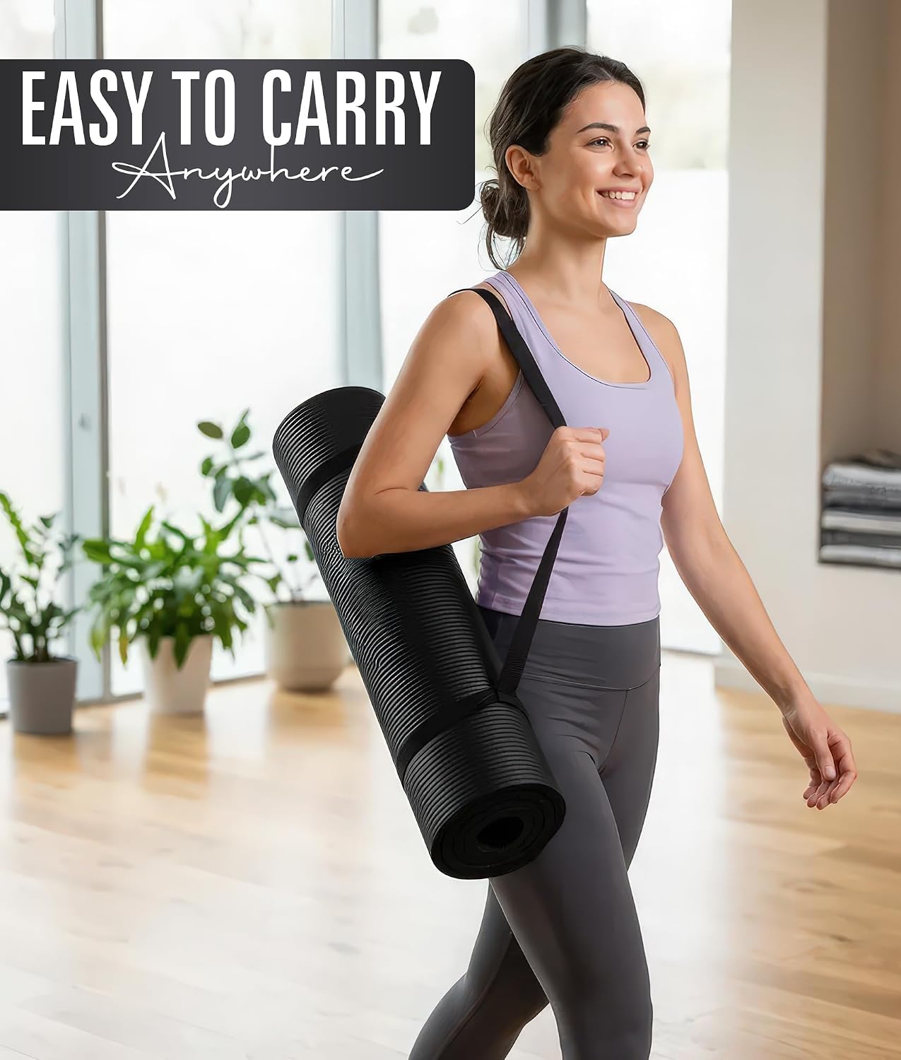 Thumbnail 6 de ROMIX Yoga Mat Thick 10mm: 180x60cm, Non-Slip NBR Foam for Home Workouts