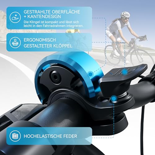 Detalle de Greallthy Fahrradklingel 19–25,4 mm Lenker – laut, robust und vielseitig kompatibel
