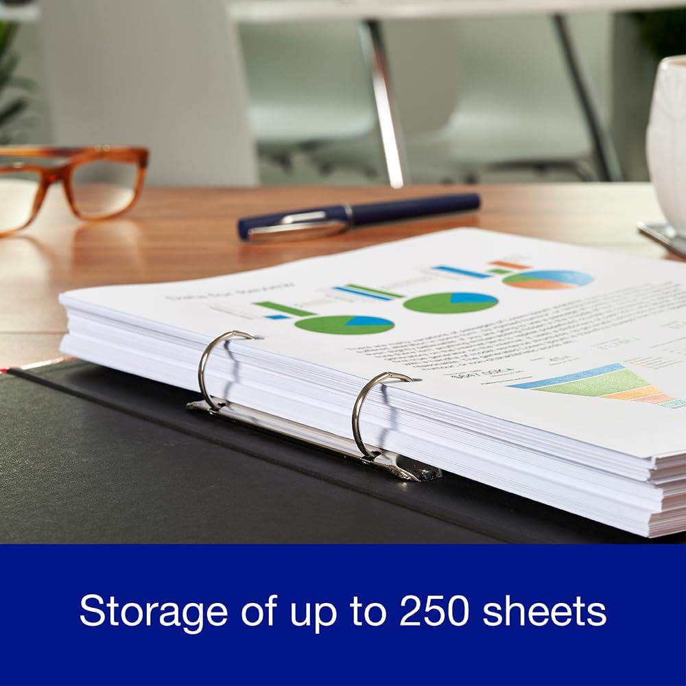 Thumbnail 2 de Oxford A4 Ring Binders with Leaves Pattern (3 Pack) – 40 mm spine, holds up to 250 sheets
