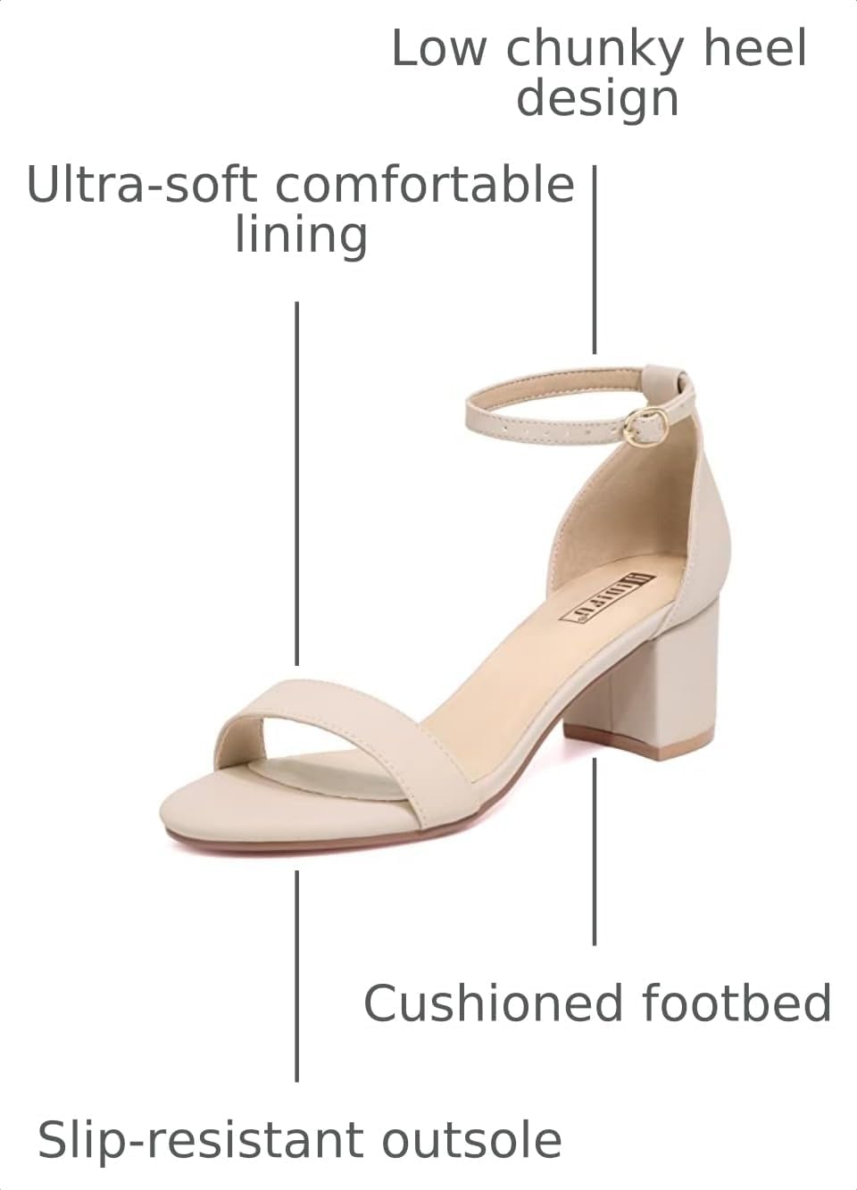 Detalle de IDIFU Cookie-LO IN2COOKIELO Women's Ankle-Strap Block-Heel Sandals