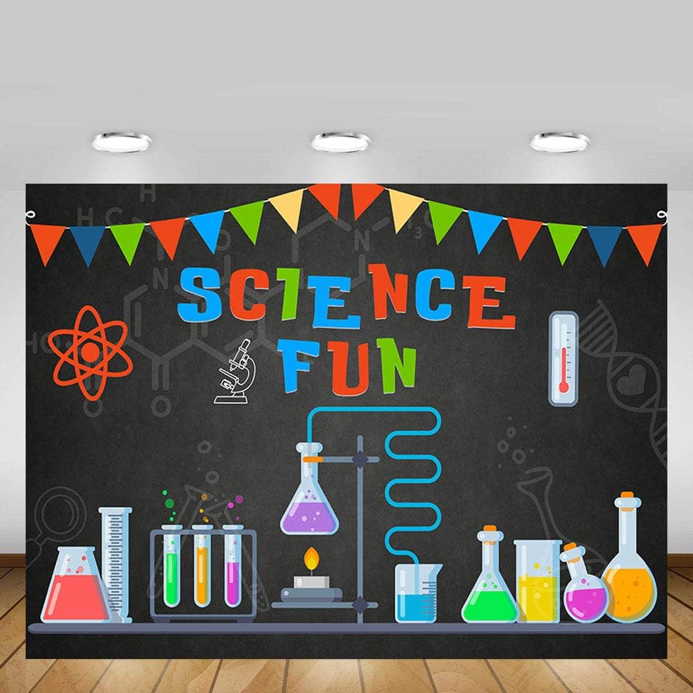Detalle 2 de MEHOFOND 7x5ft science experiment backdrop for cake smash photos and party decoration