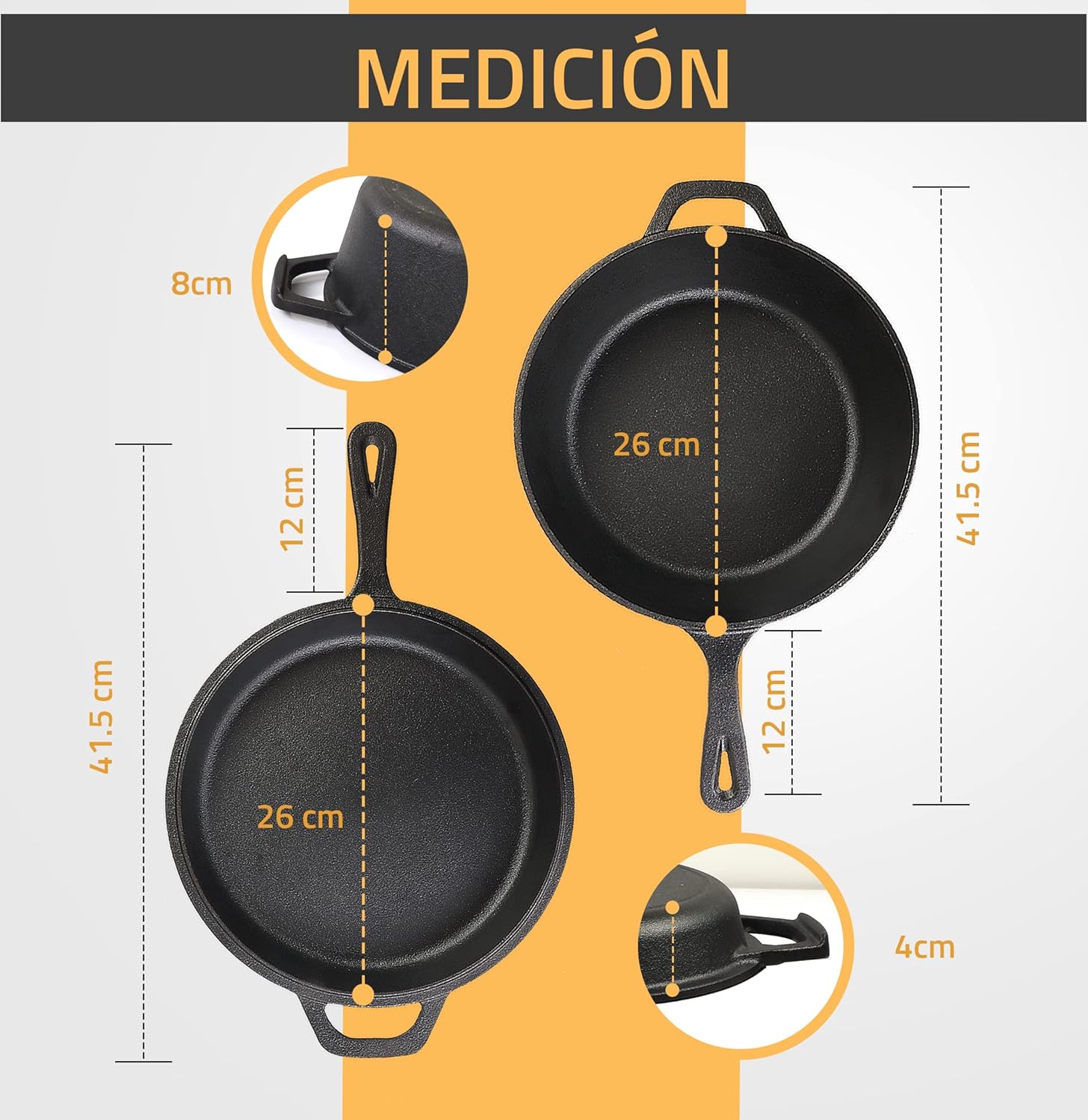 Detalle de KICHLY Dutch Oven 3L olla de hierro fundido